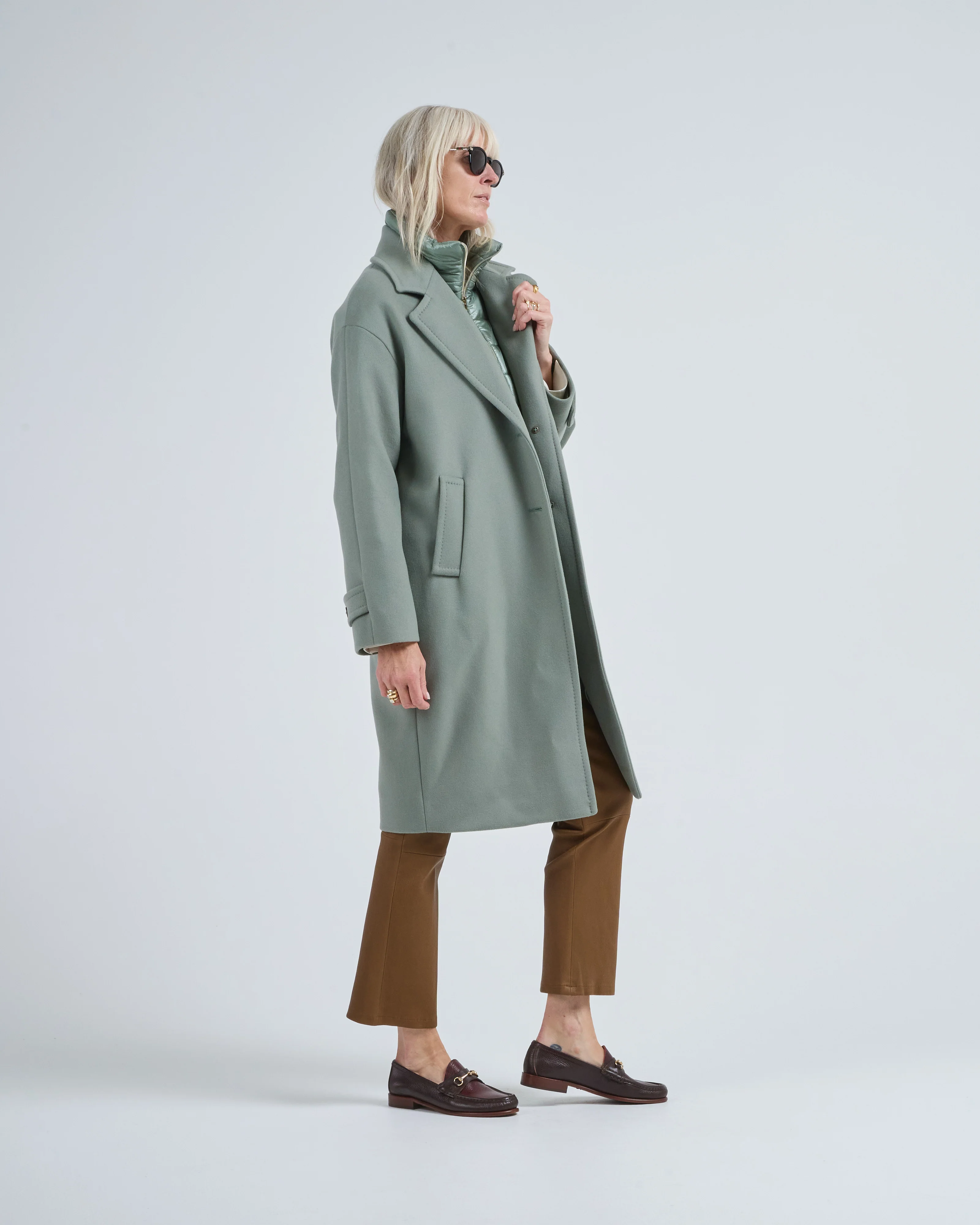 manteco wool sb coat w/ detachable bib - Image 3
