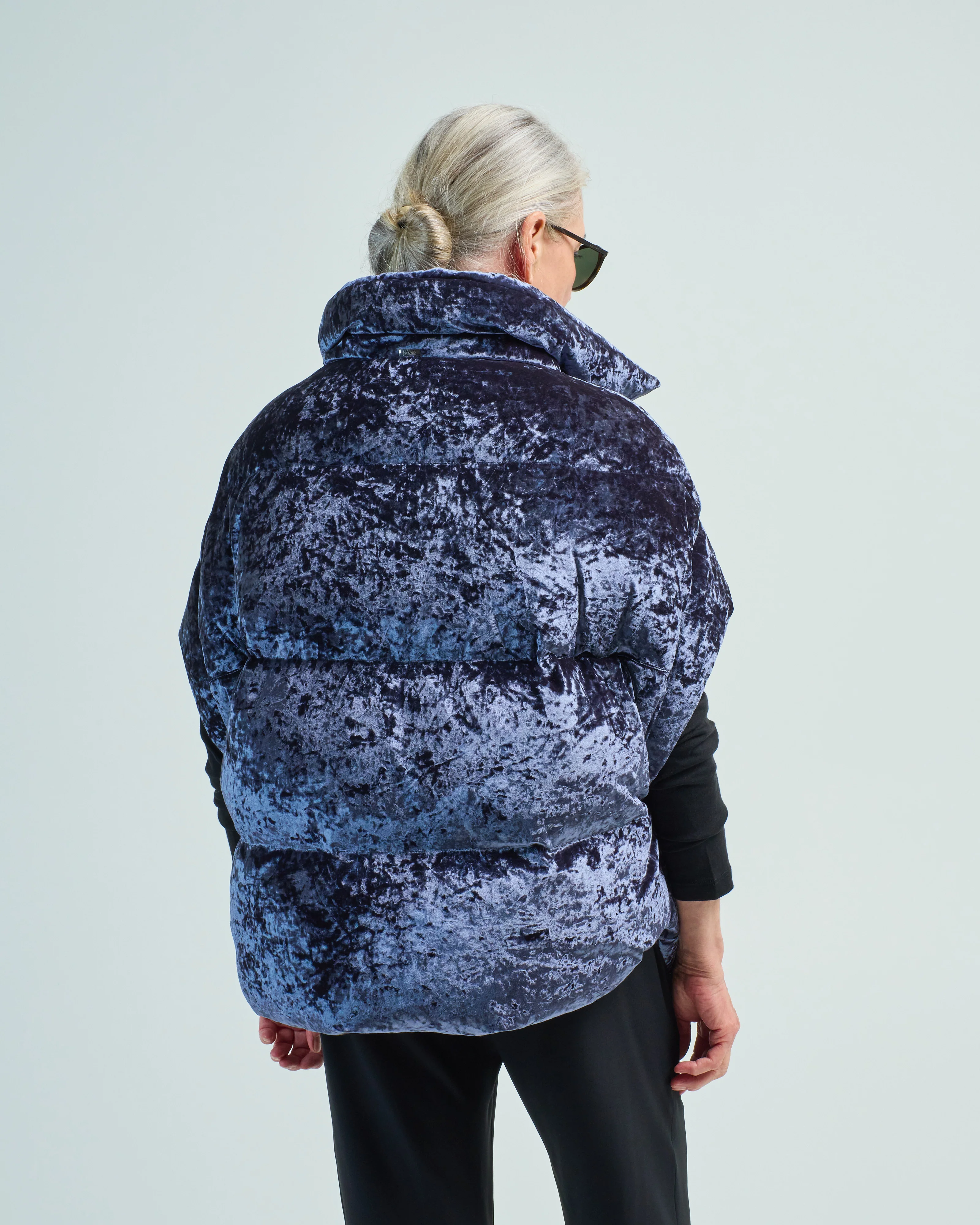 marbled velvet quilted vest - Image 3