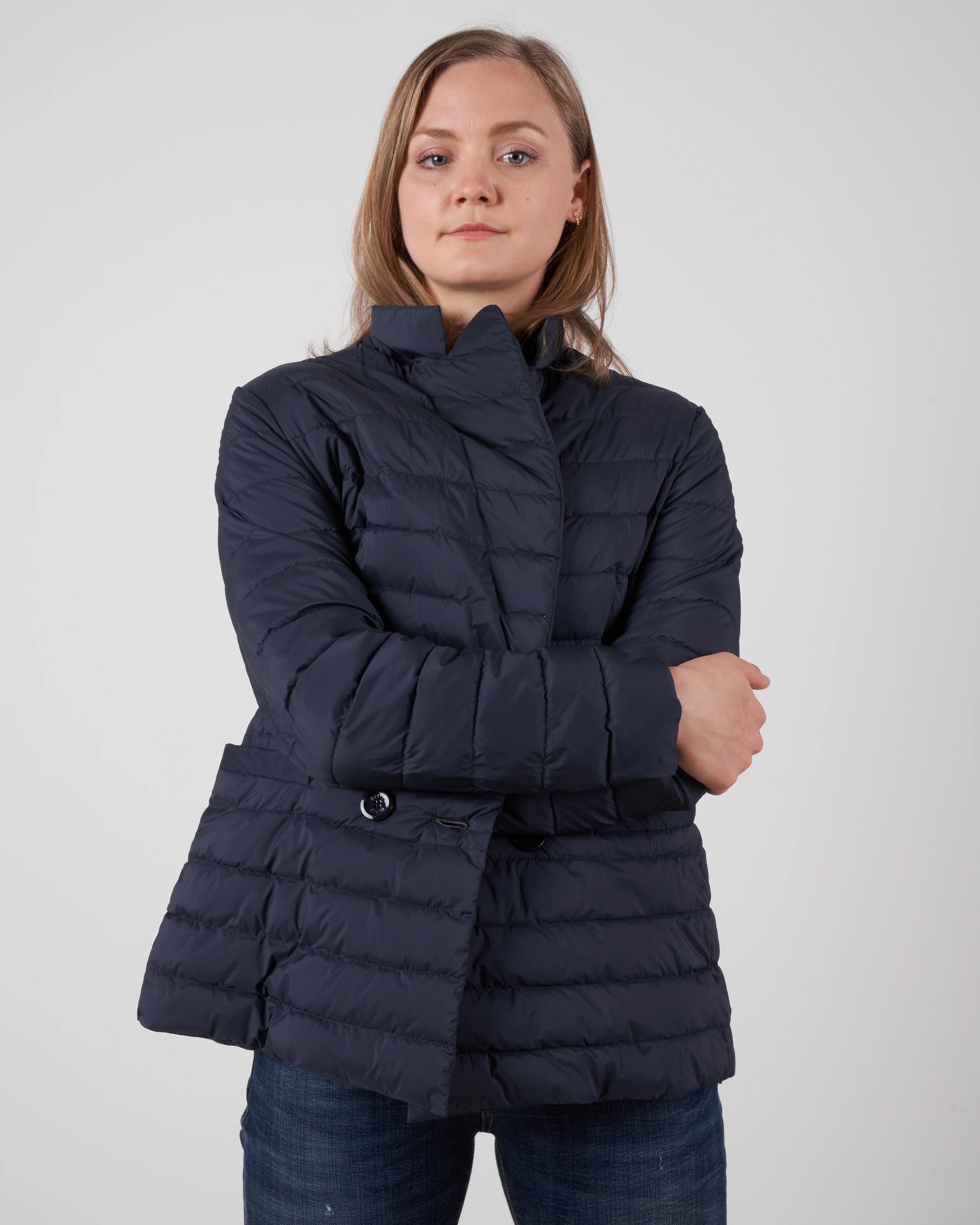 matte blazer - navy - Image 3