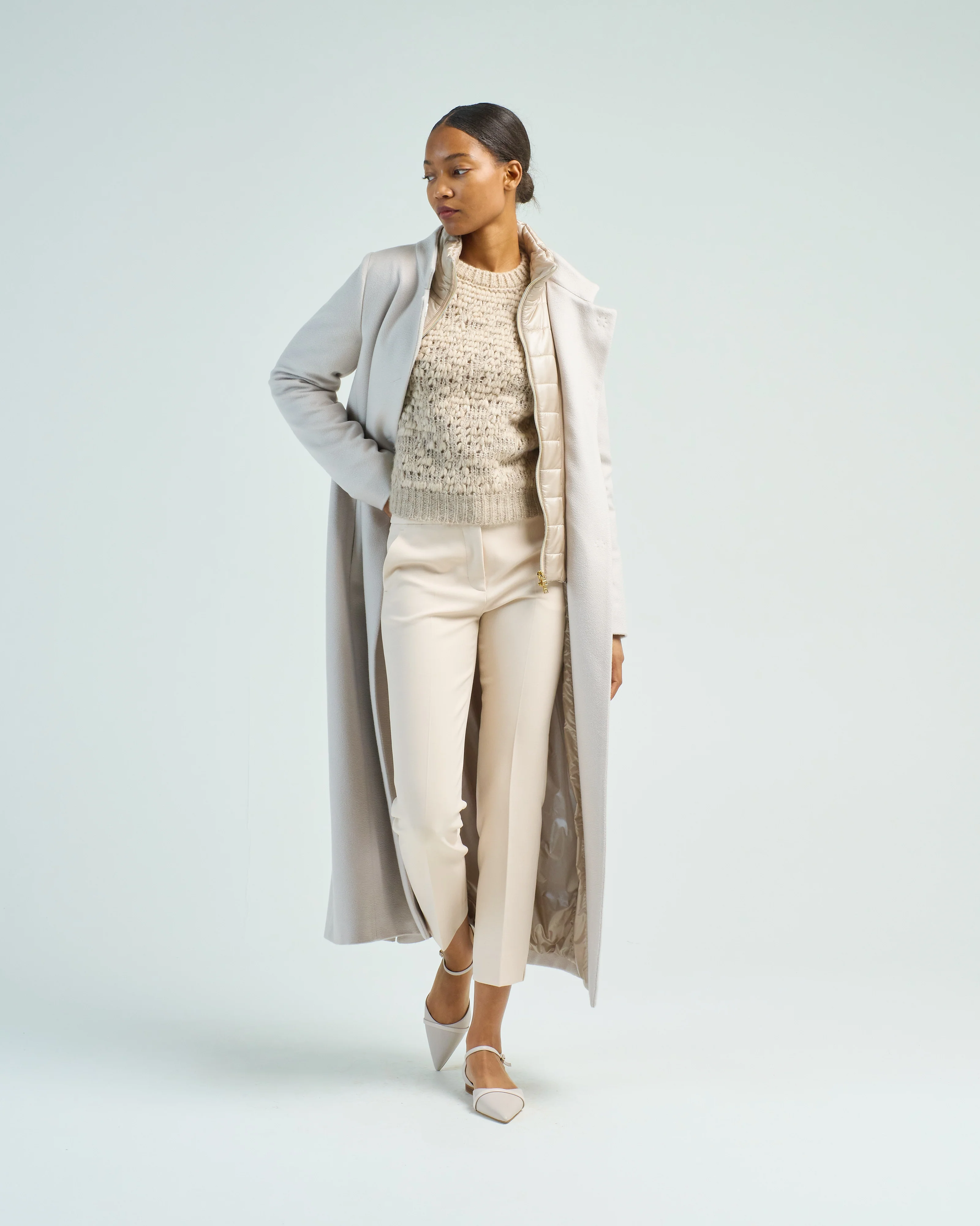 new cashmere long straight coat - Image 3