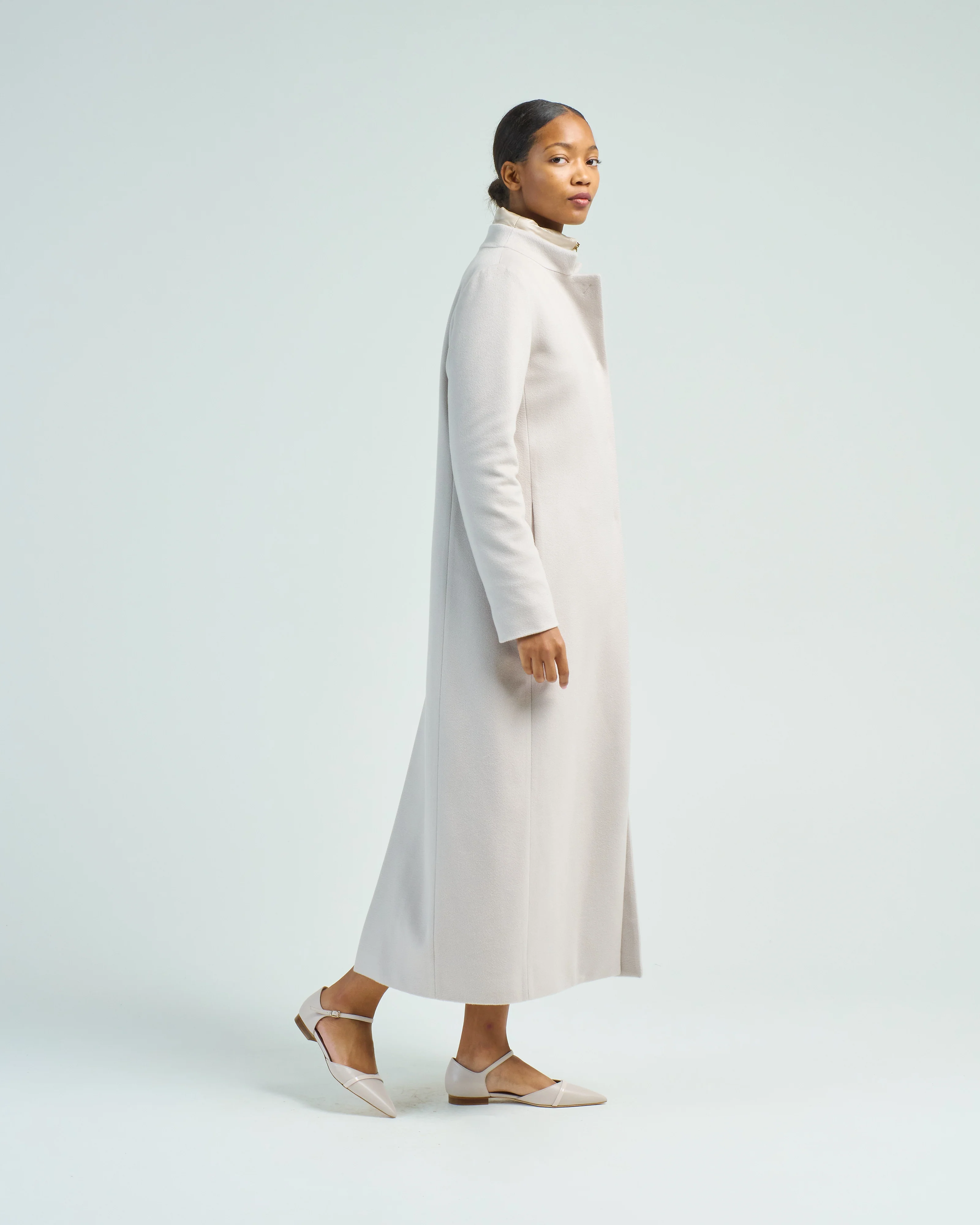 new cashmere long straight coat - Image 4
