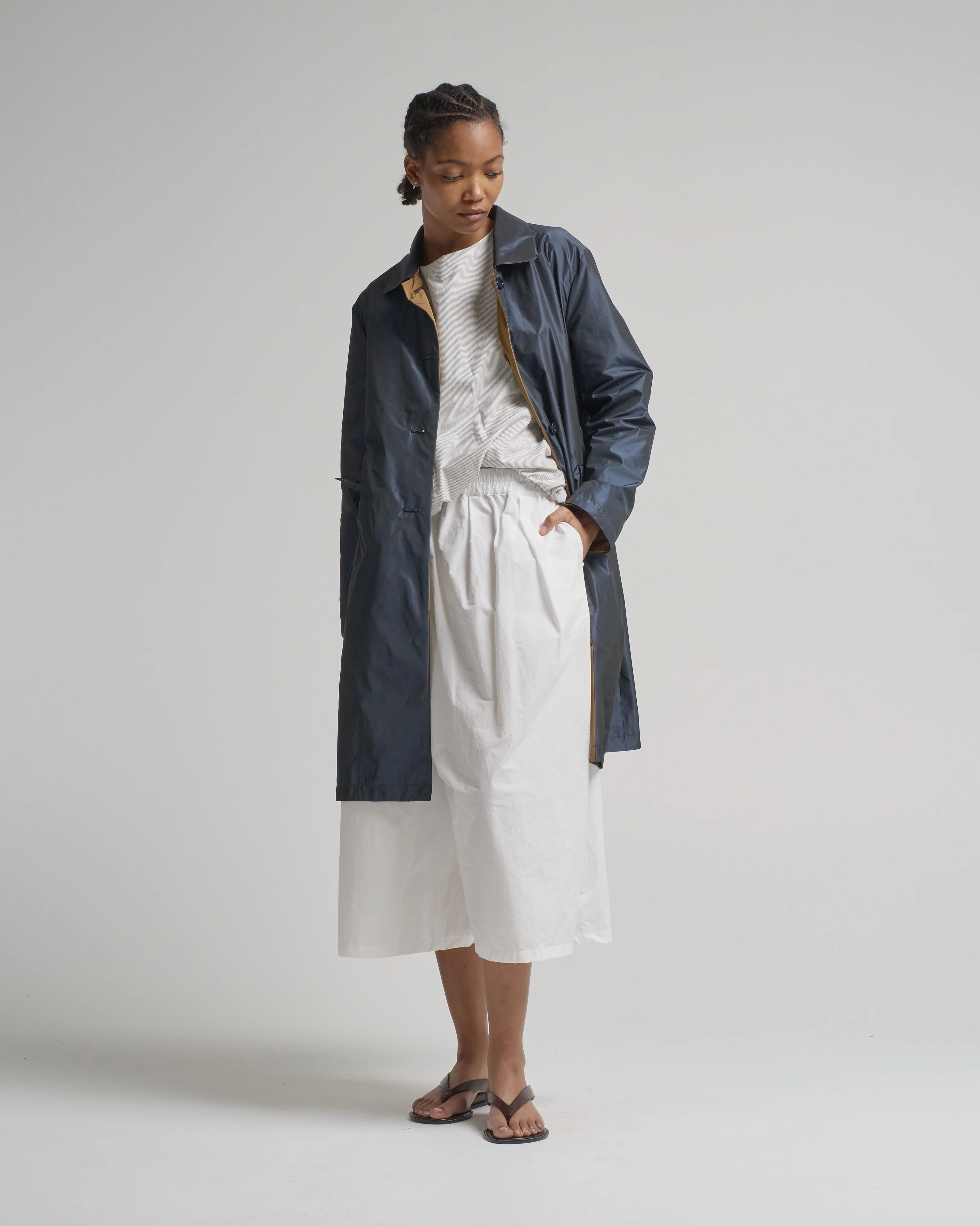 new techno taffeta reversible oversized topper coat - Image 2
