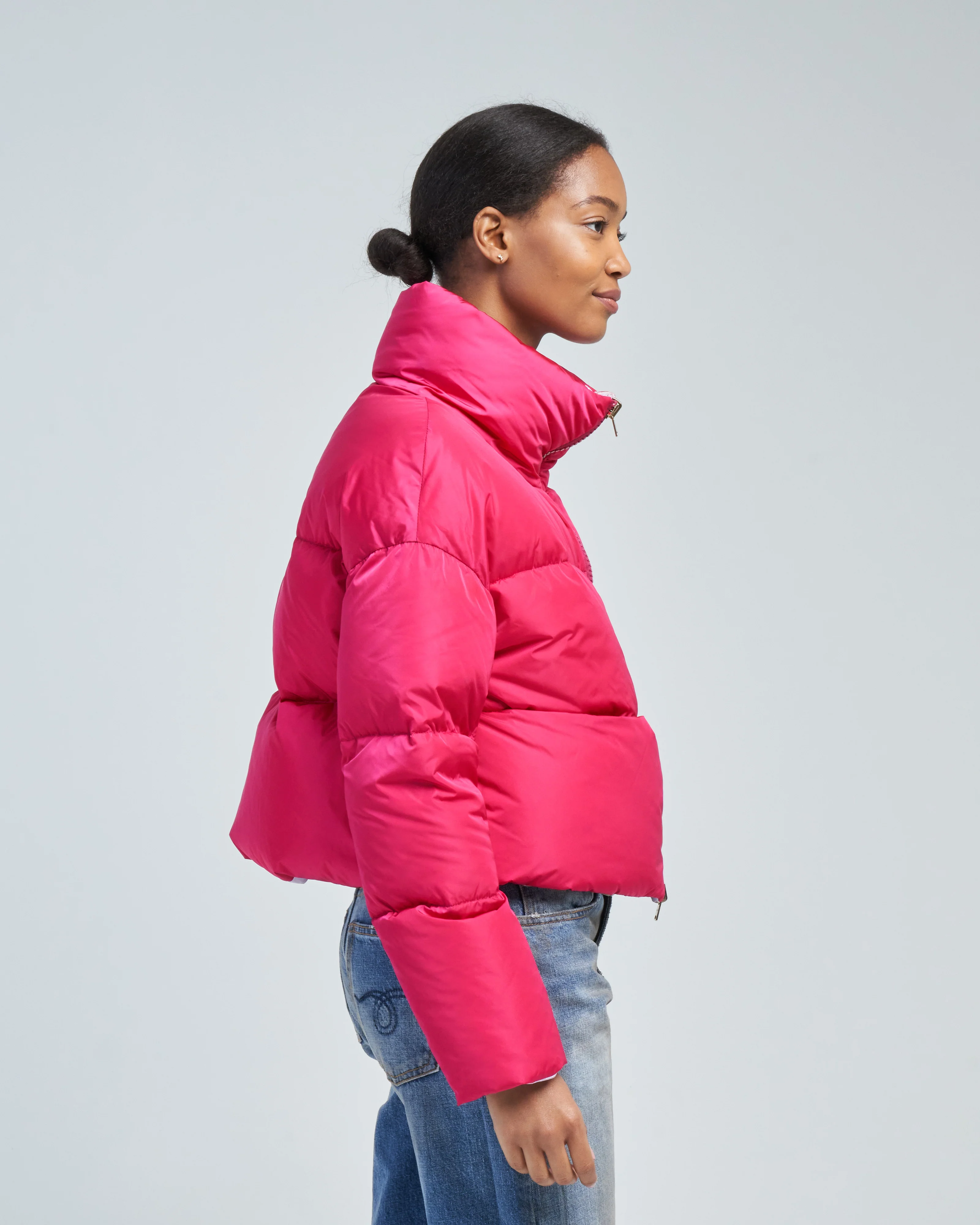 nylon cropped reversible jacket - Image 4