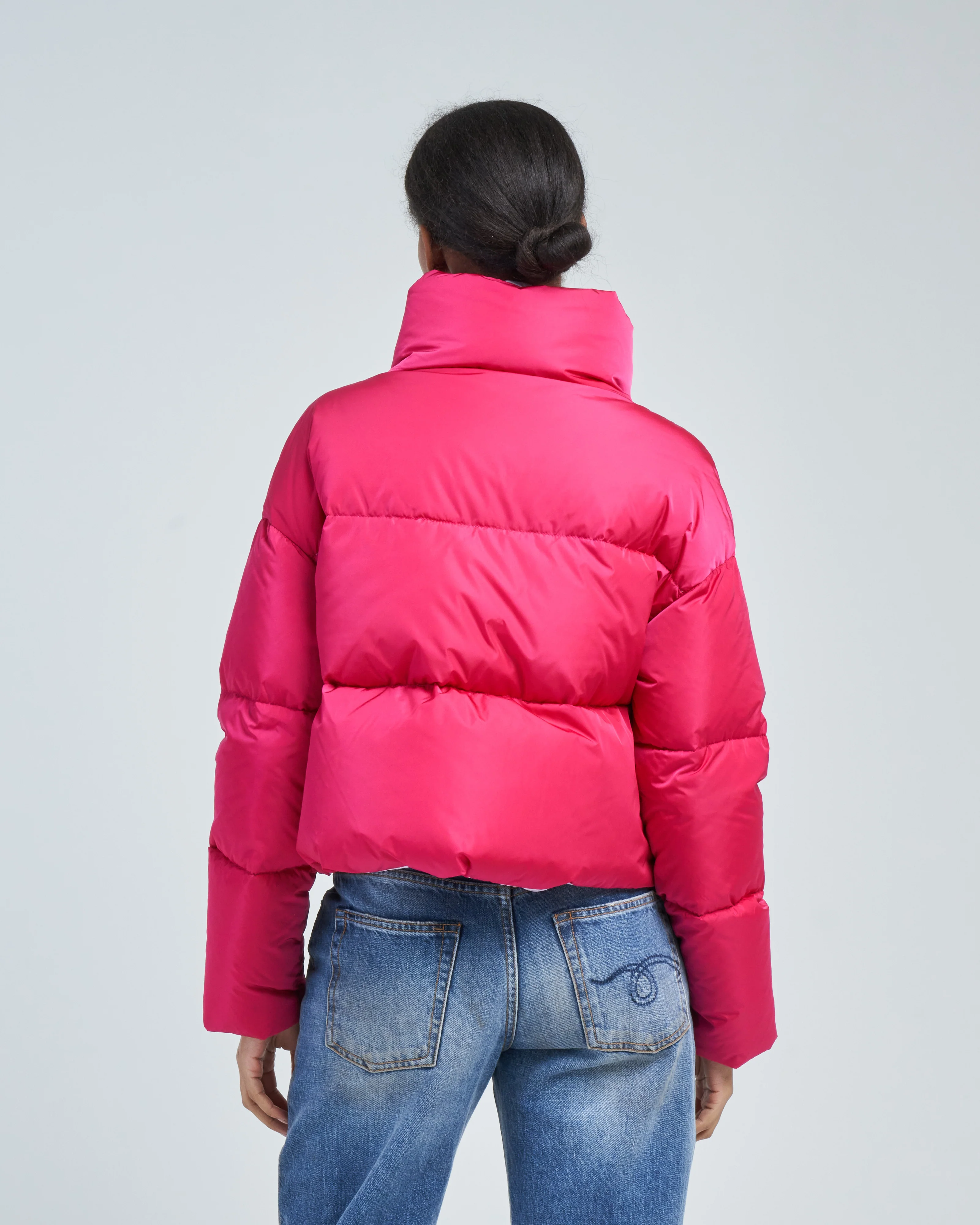 nylon cropped reversible jacket - Image 5