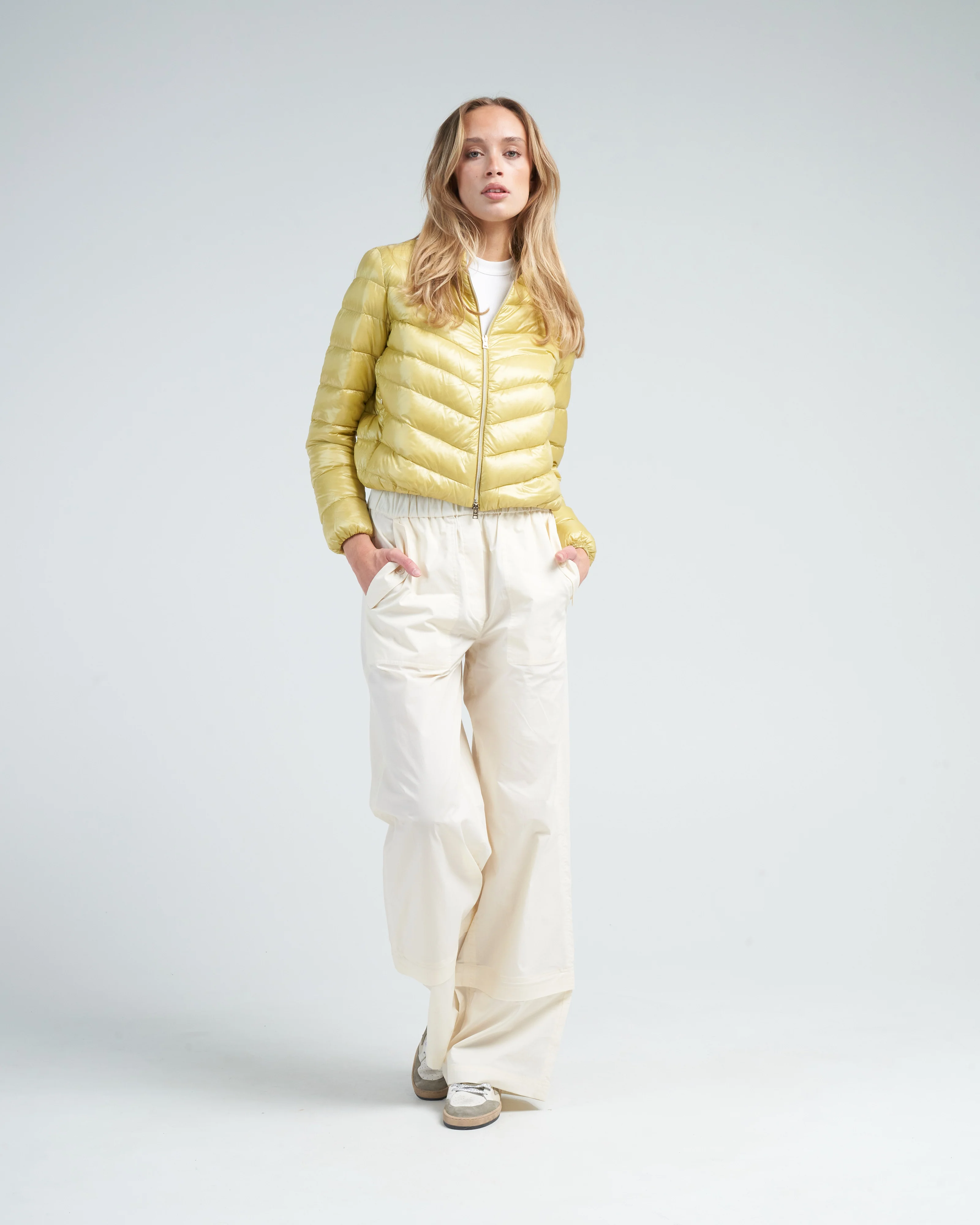 nylon ultralight chevron bomber - canarino - Image 2