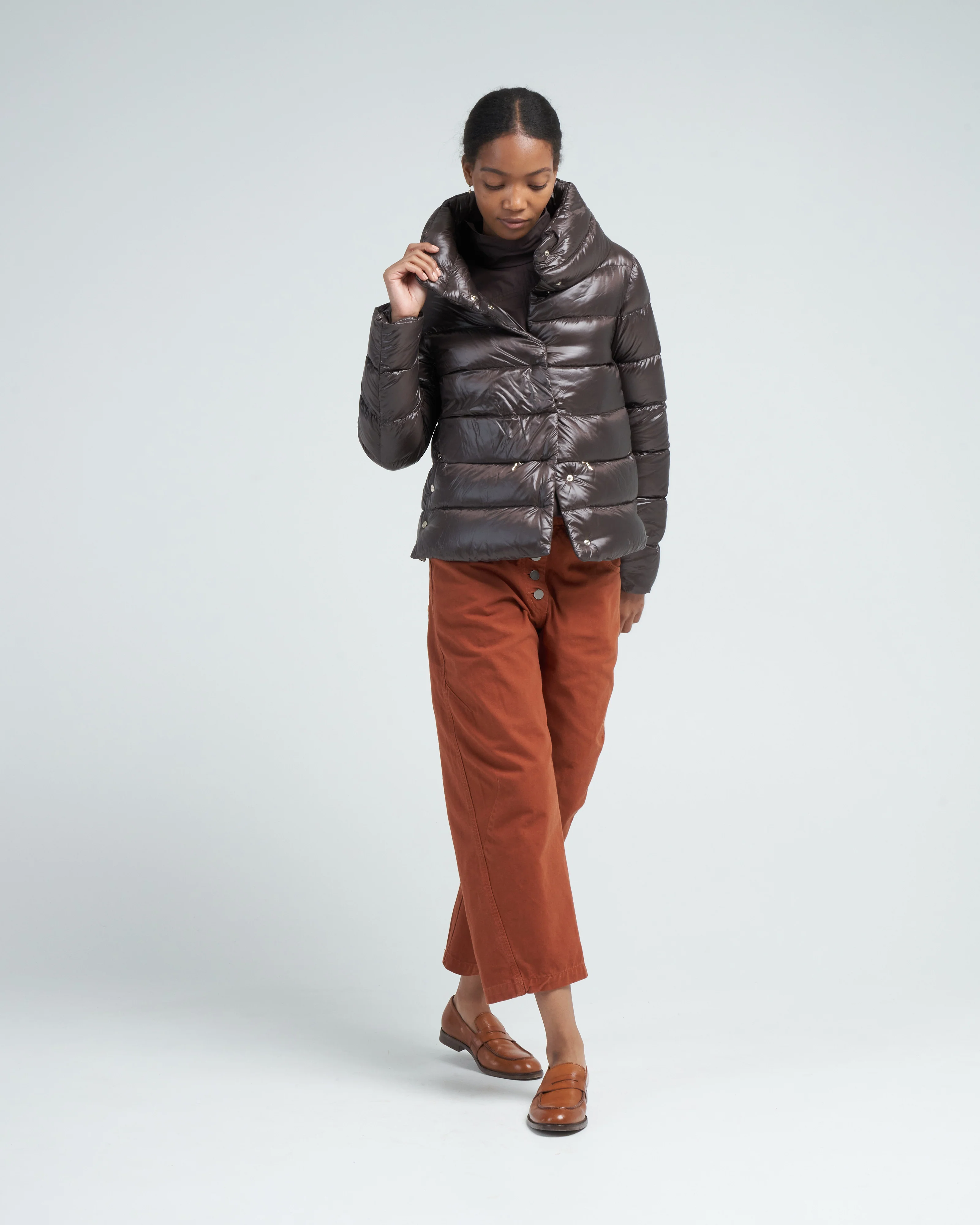 nylon ultralight jacket with side snap - Image 2