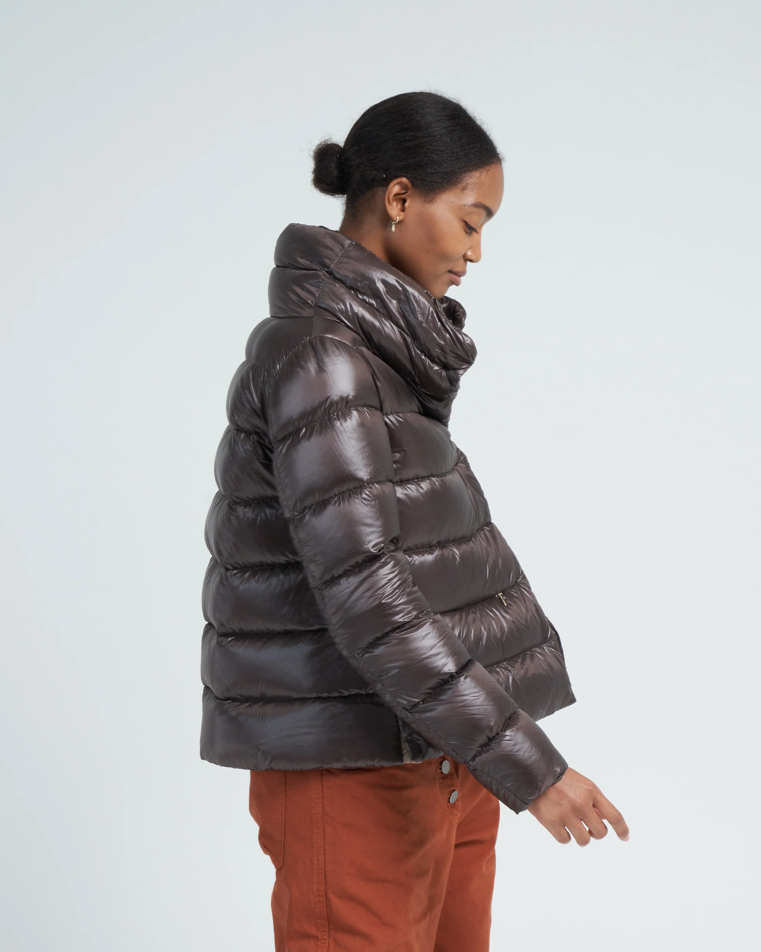 nylon ultralight jacket with side snap - Image 3