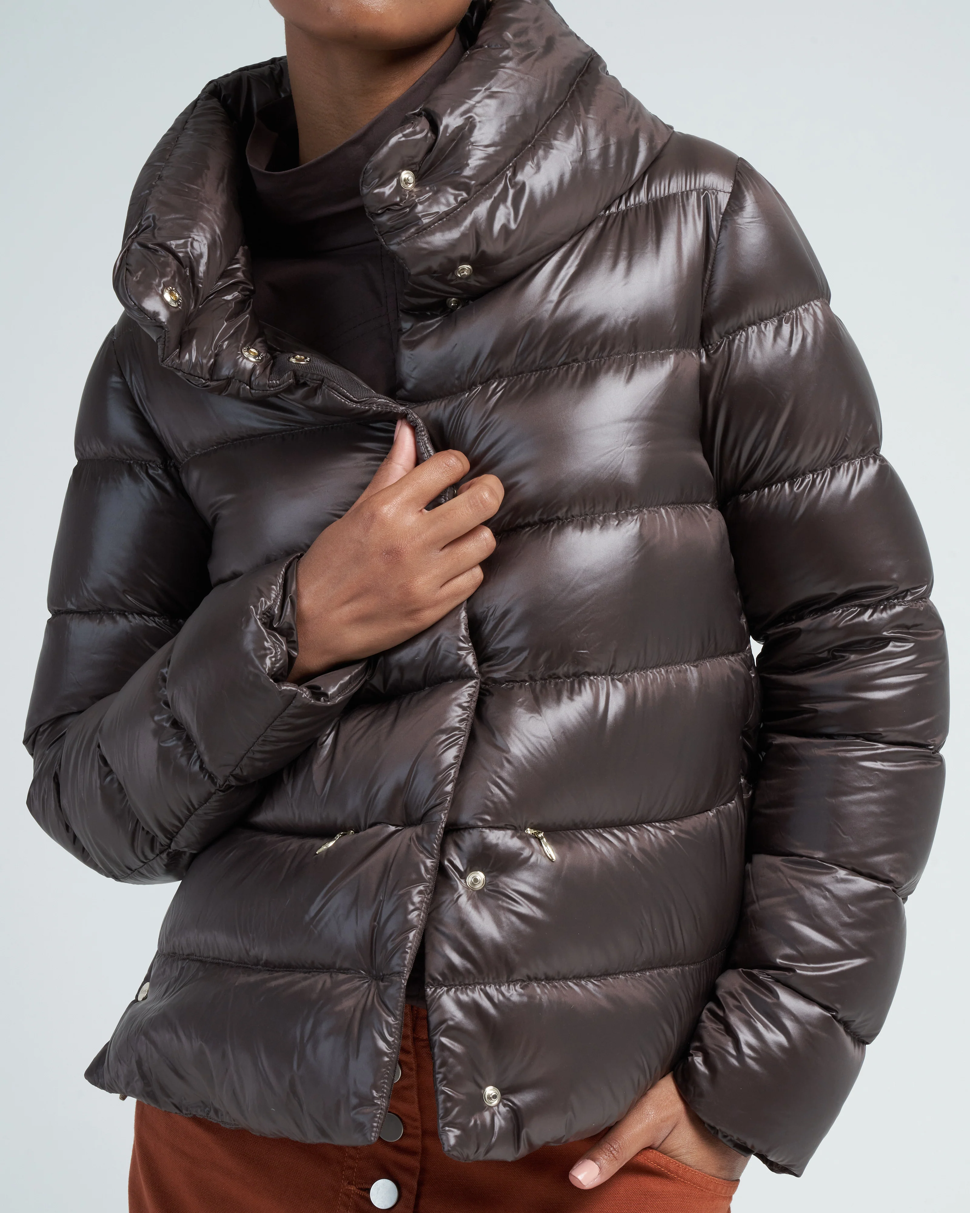 nylon ultralight jacket with side snap - Image 5