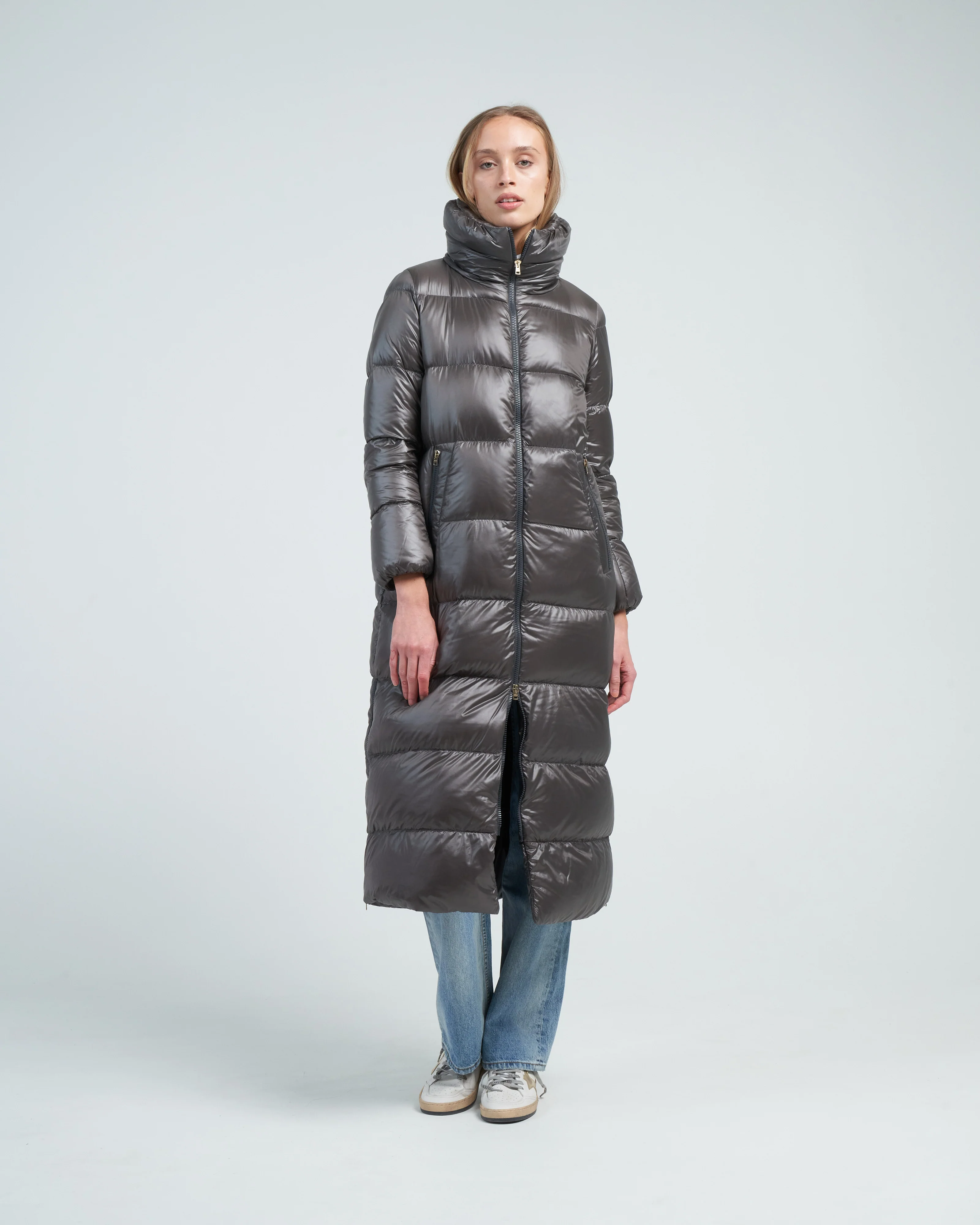 nylon ultralight maxi coat - Image 2