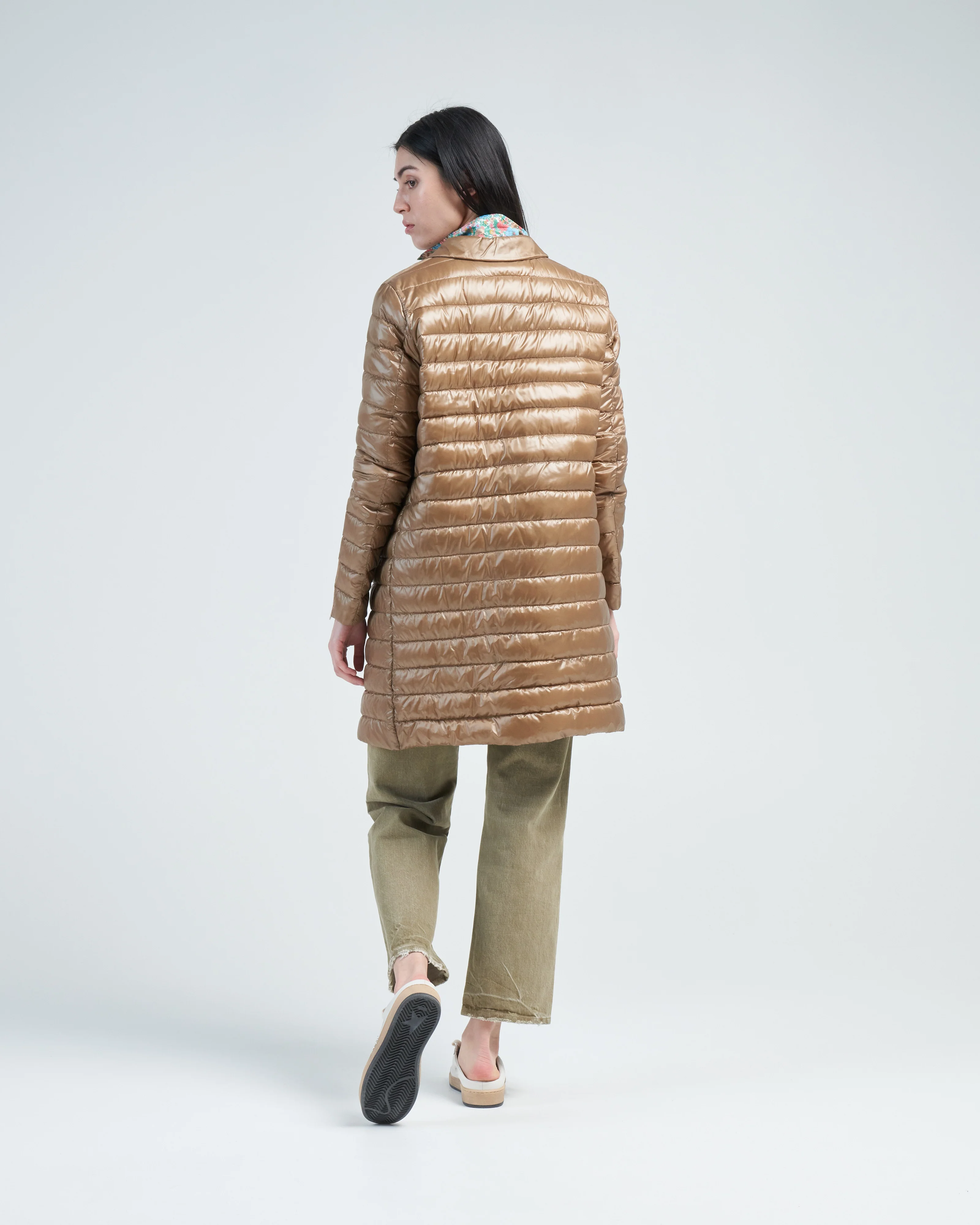 nylon ultralight midi snap front jacket - Image 4