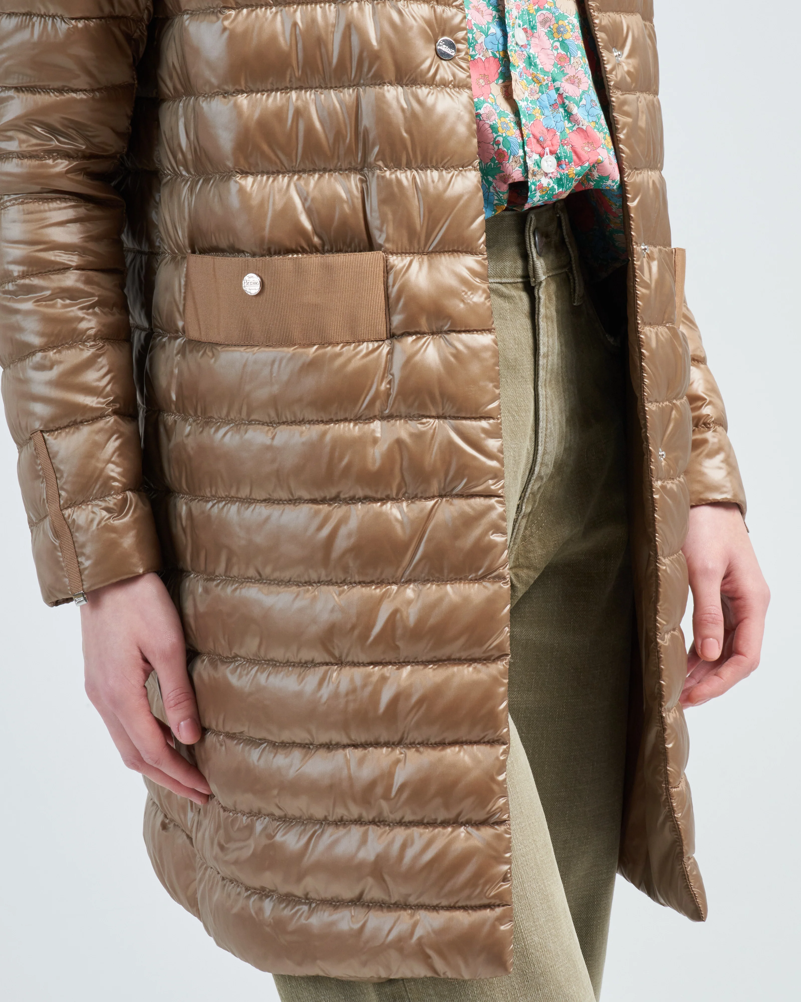 nylon ultralight midi snap front jacket - Image 5