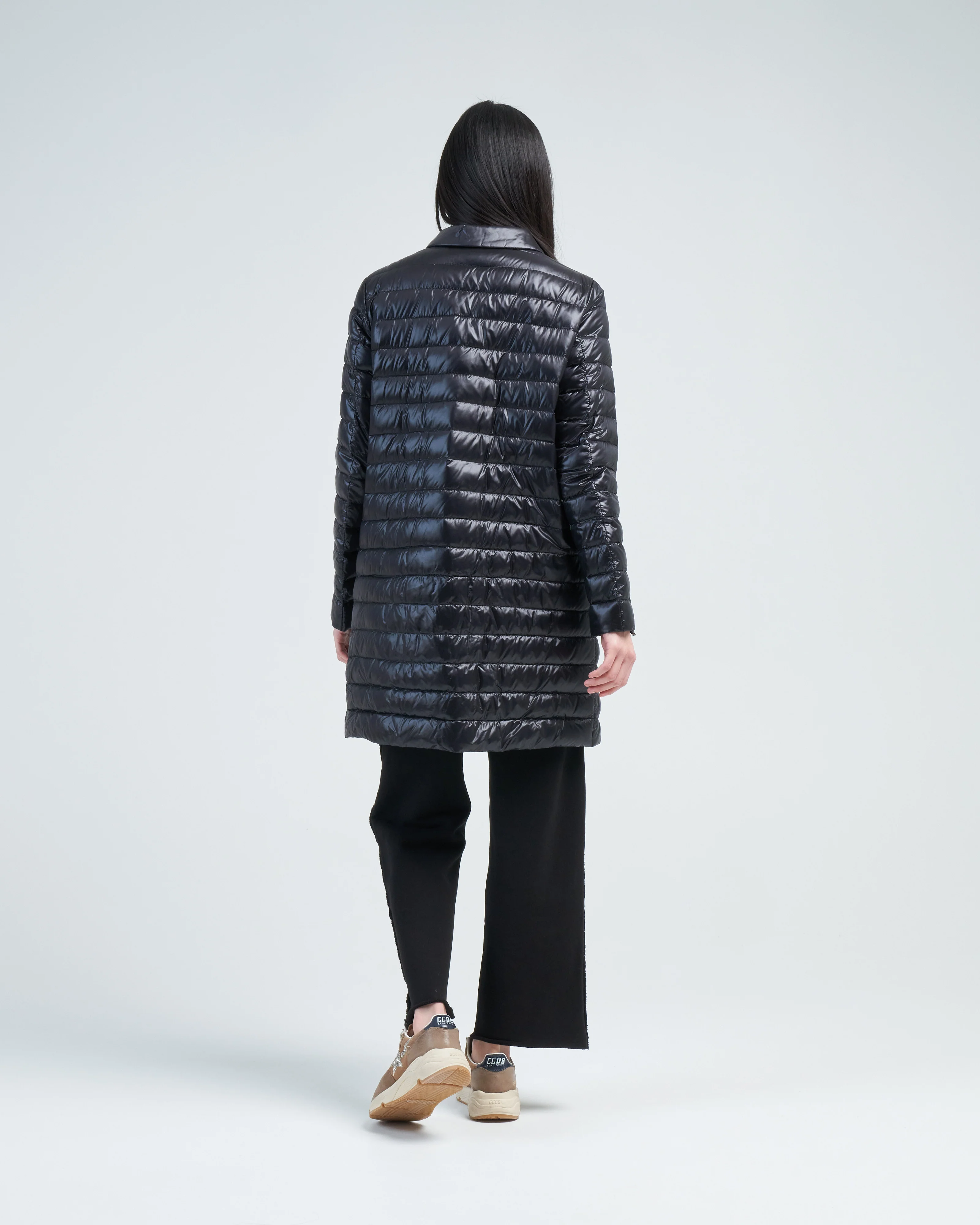 nylon ultralight midi snap front jacket - Image 4