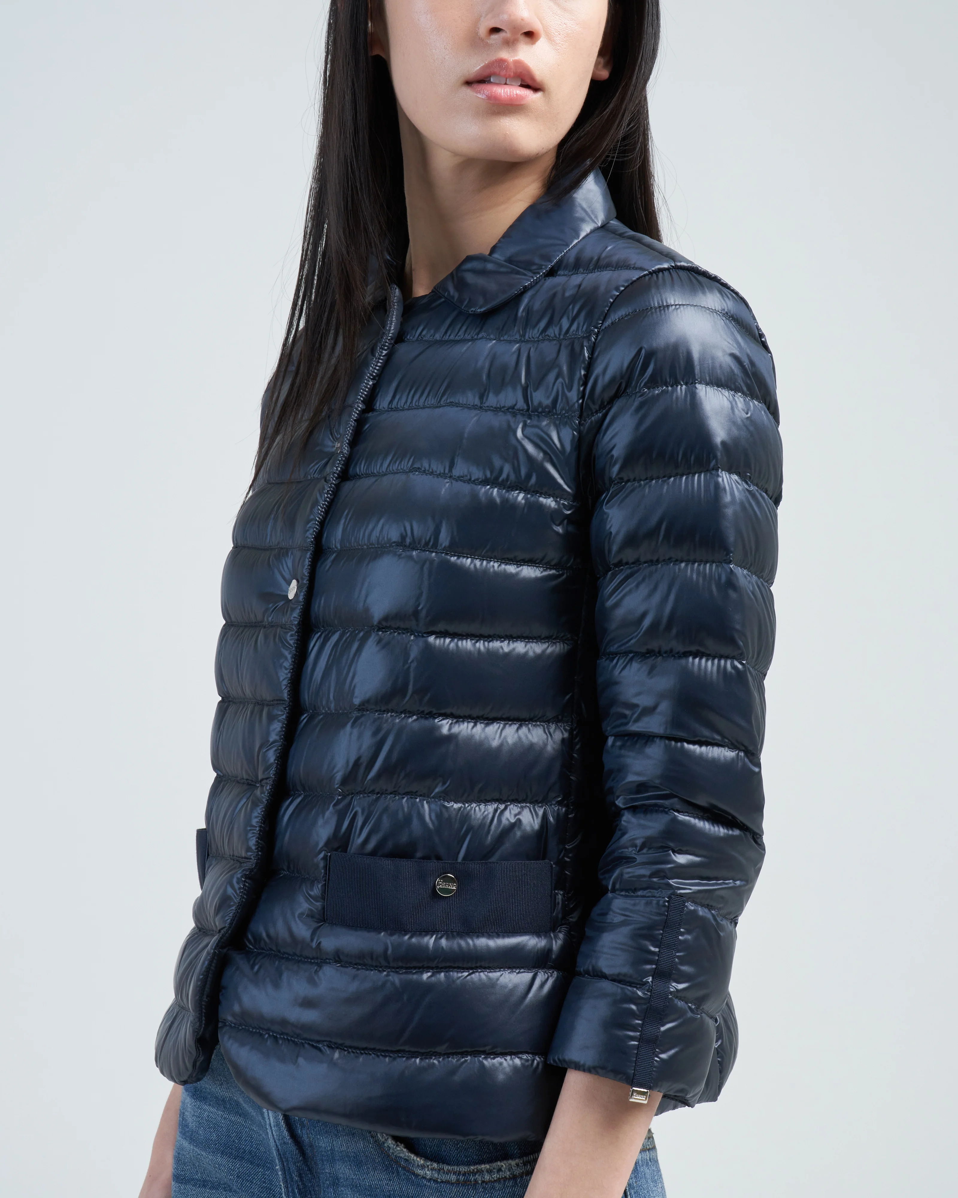 nylon ultralight short snap front jacket - Image 5