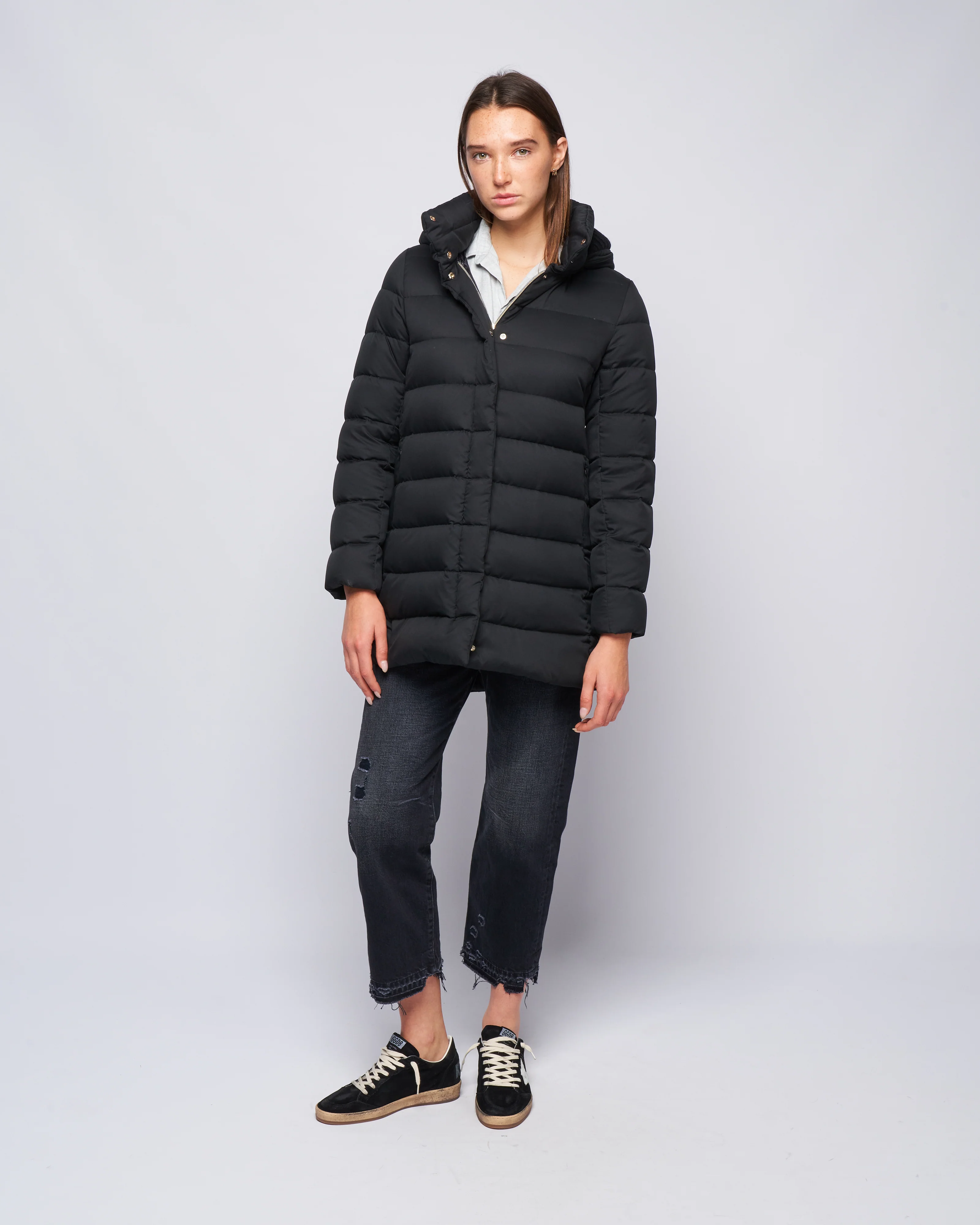 poly a-line hi-lo - nero - Image 2