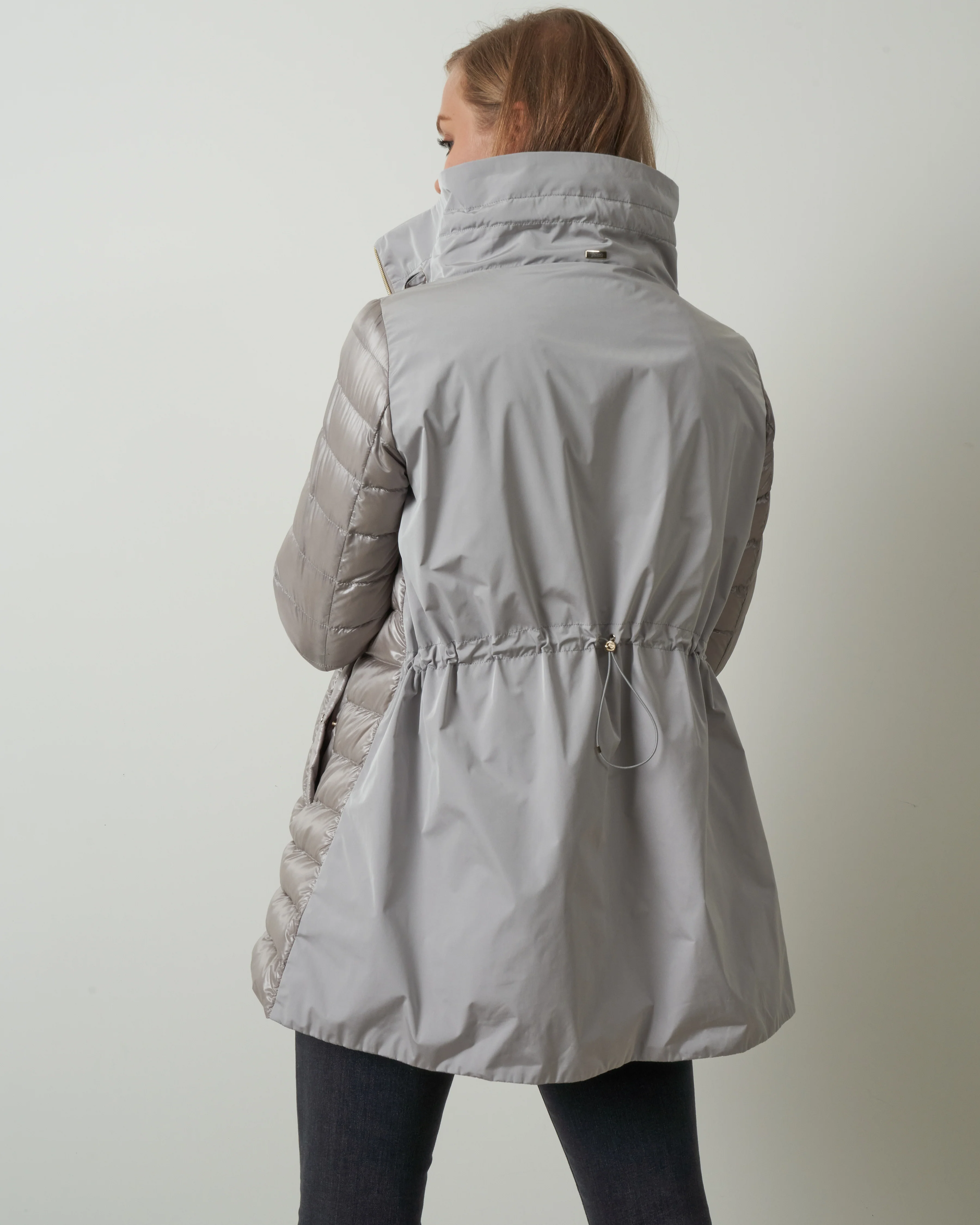 puffer w/ taffeta back - silver - Image 3