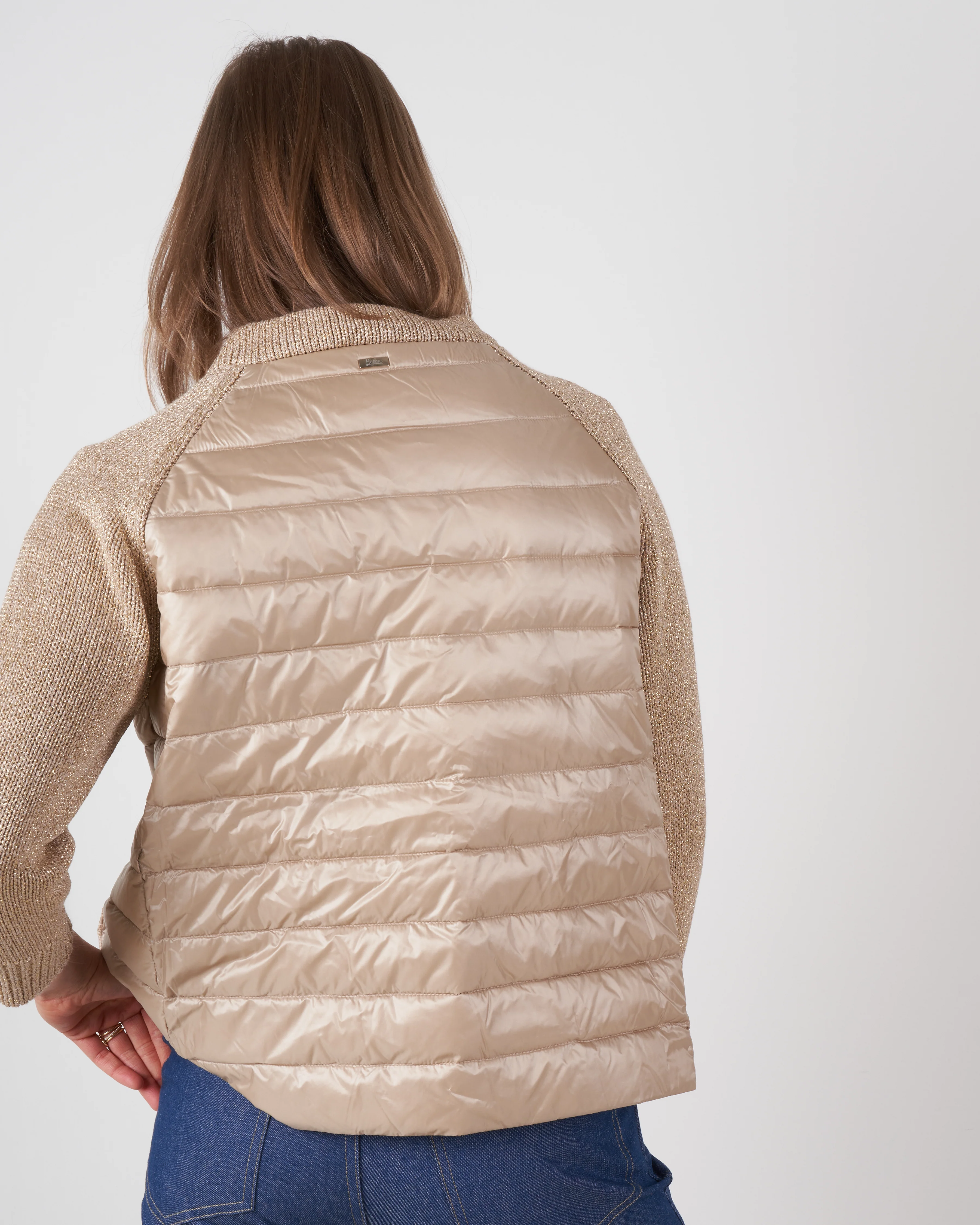 raglan sweater with lurex sleeve - champagne - Image 3
