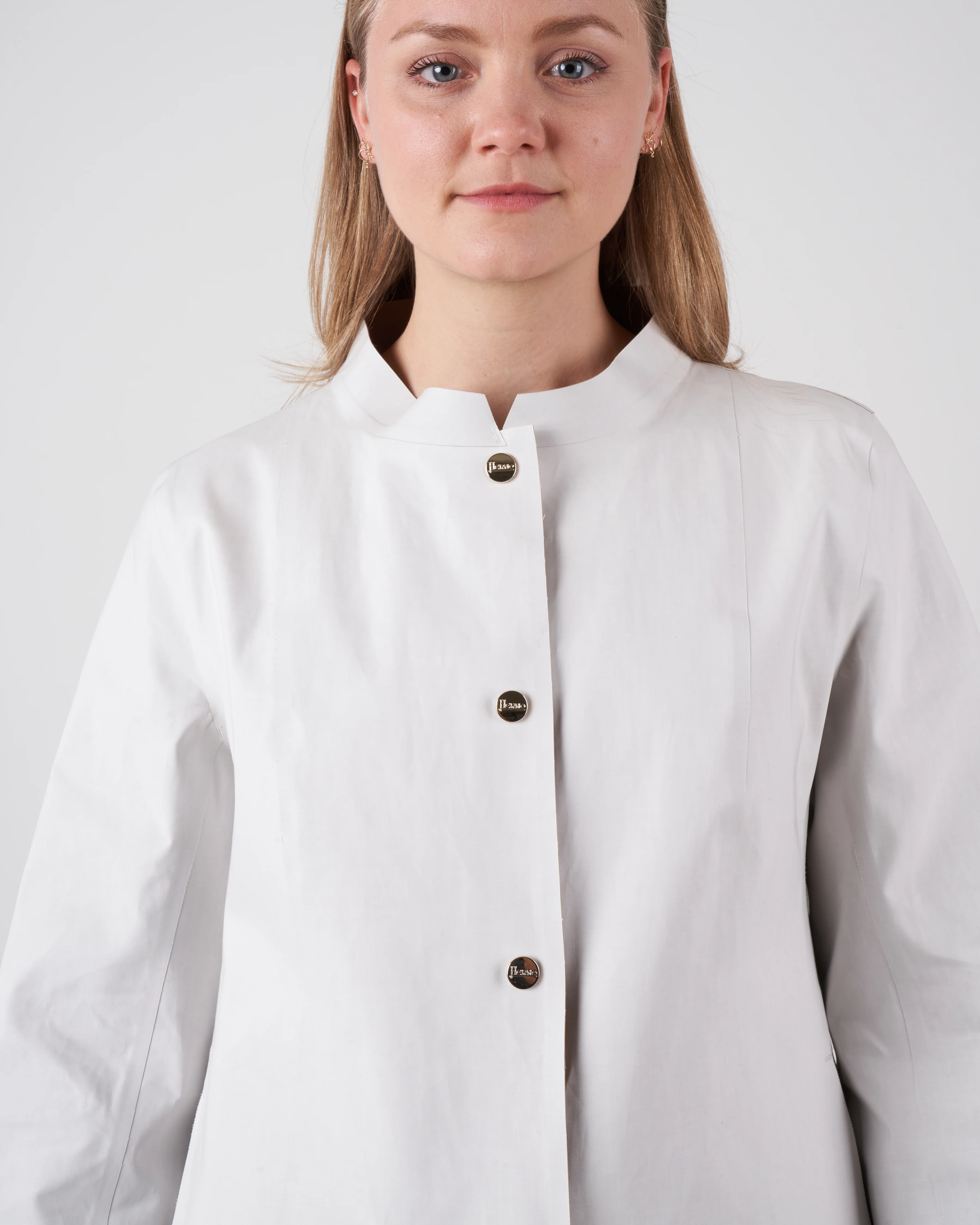 reversible waterproof mac - white/taupe - Image 5