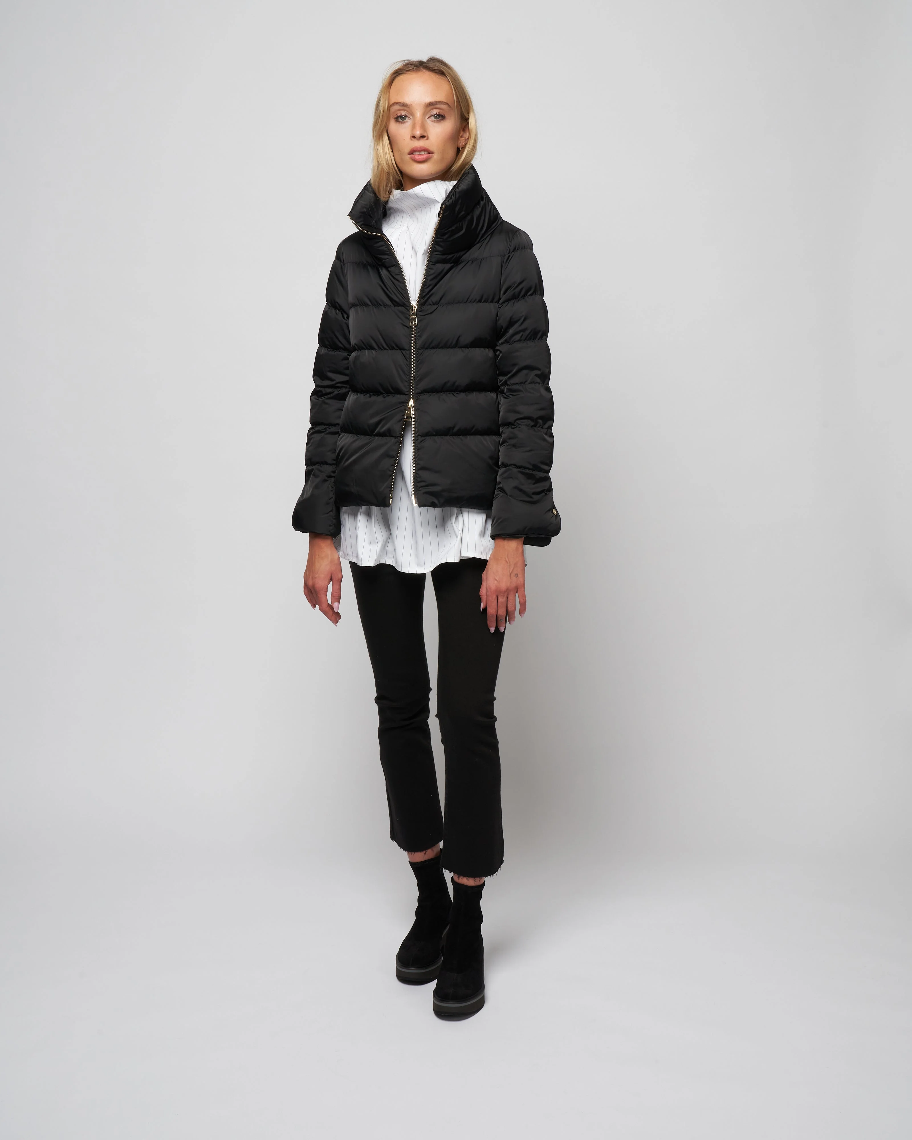 short jacket with bell sleeves - nero - Image 2