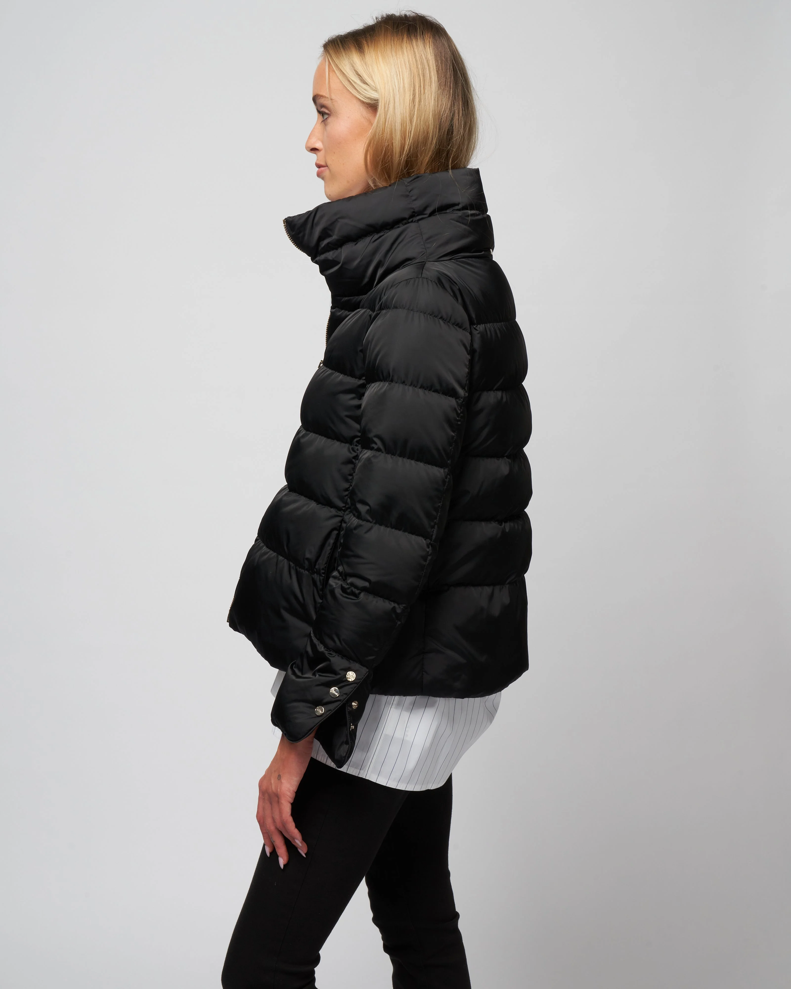 short jacket with bell sleeves - nero - Image 3