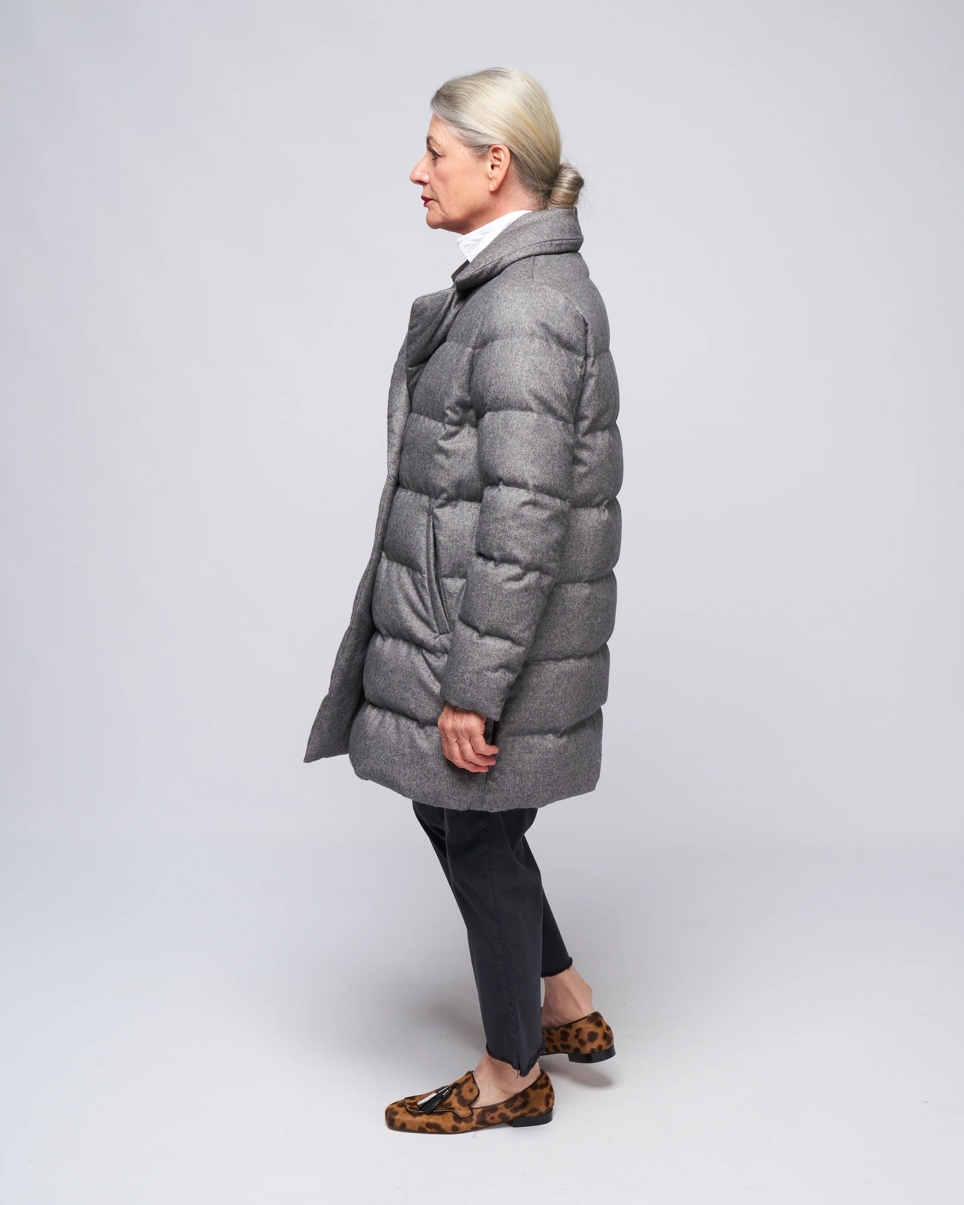 silk/ cashmere db peacoat - grigio - Image 2