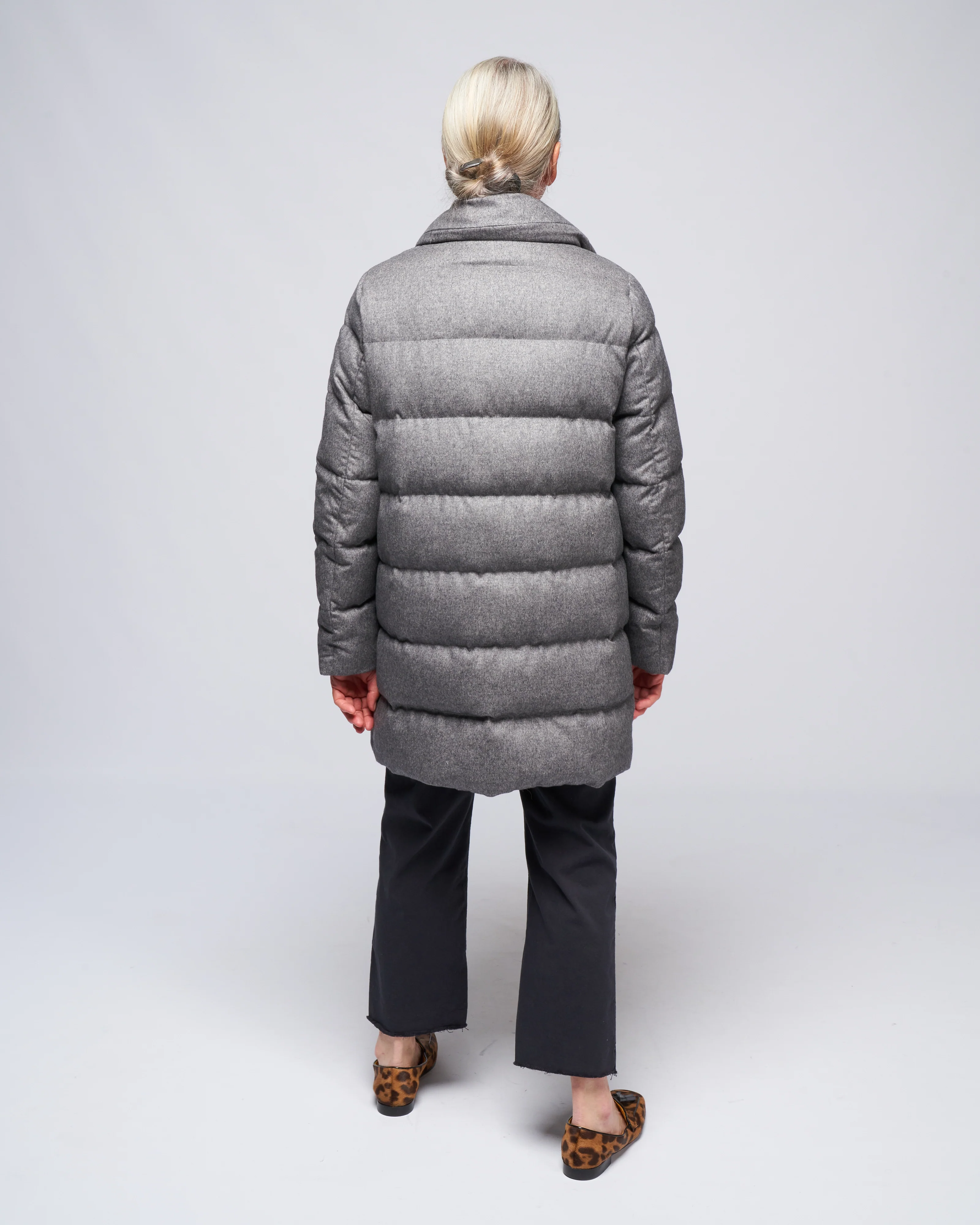 silk/ cashmere db peacoat - grigio - Image 3