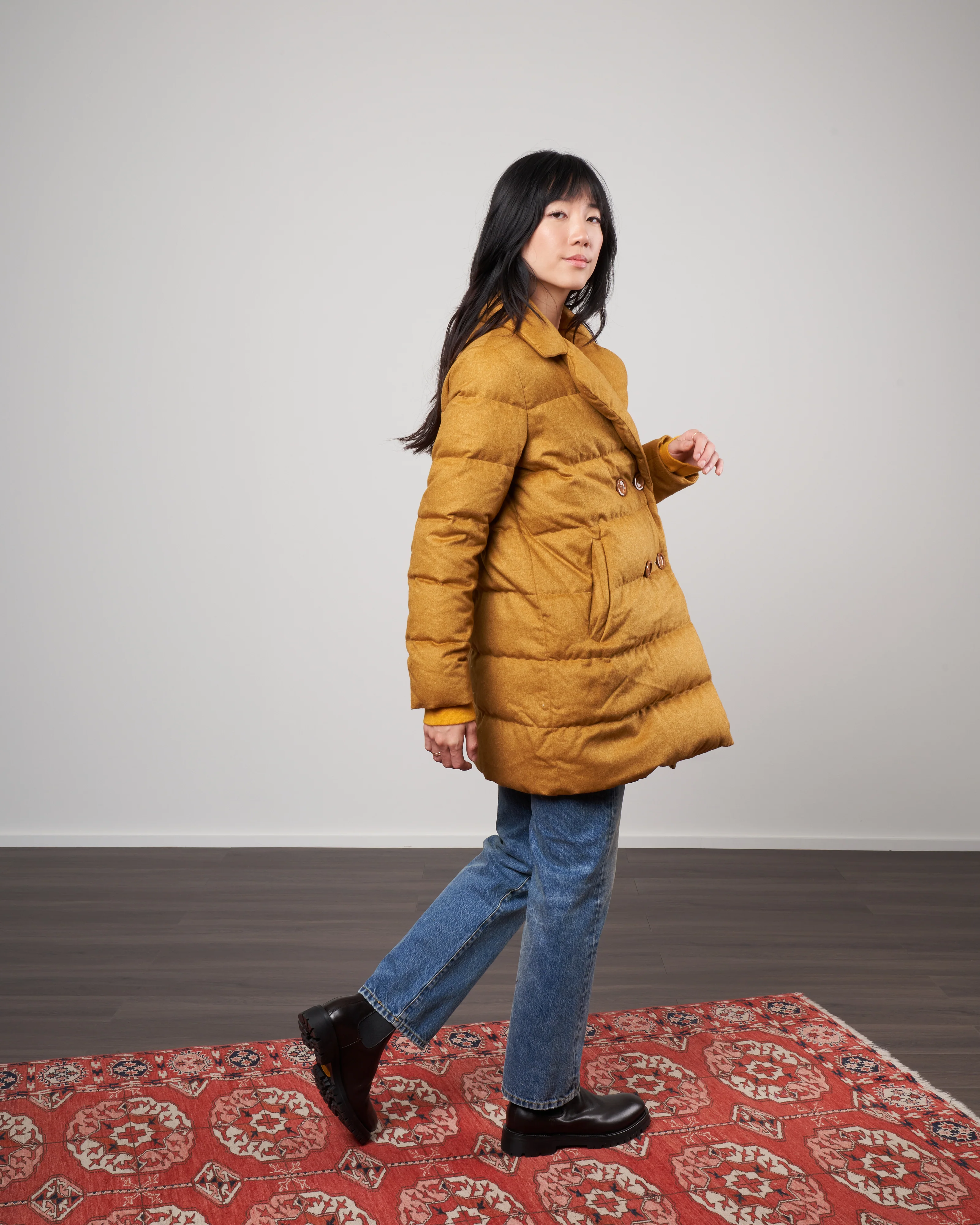 silk/ cashmere peacoat - olio 3950 - Image 3