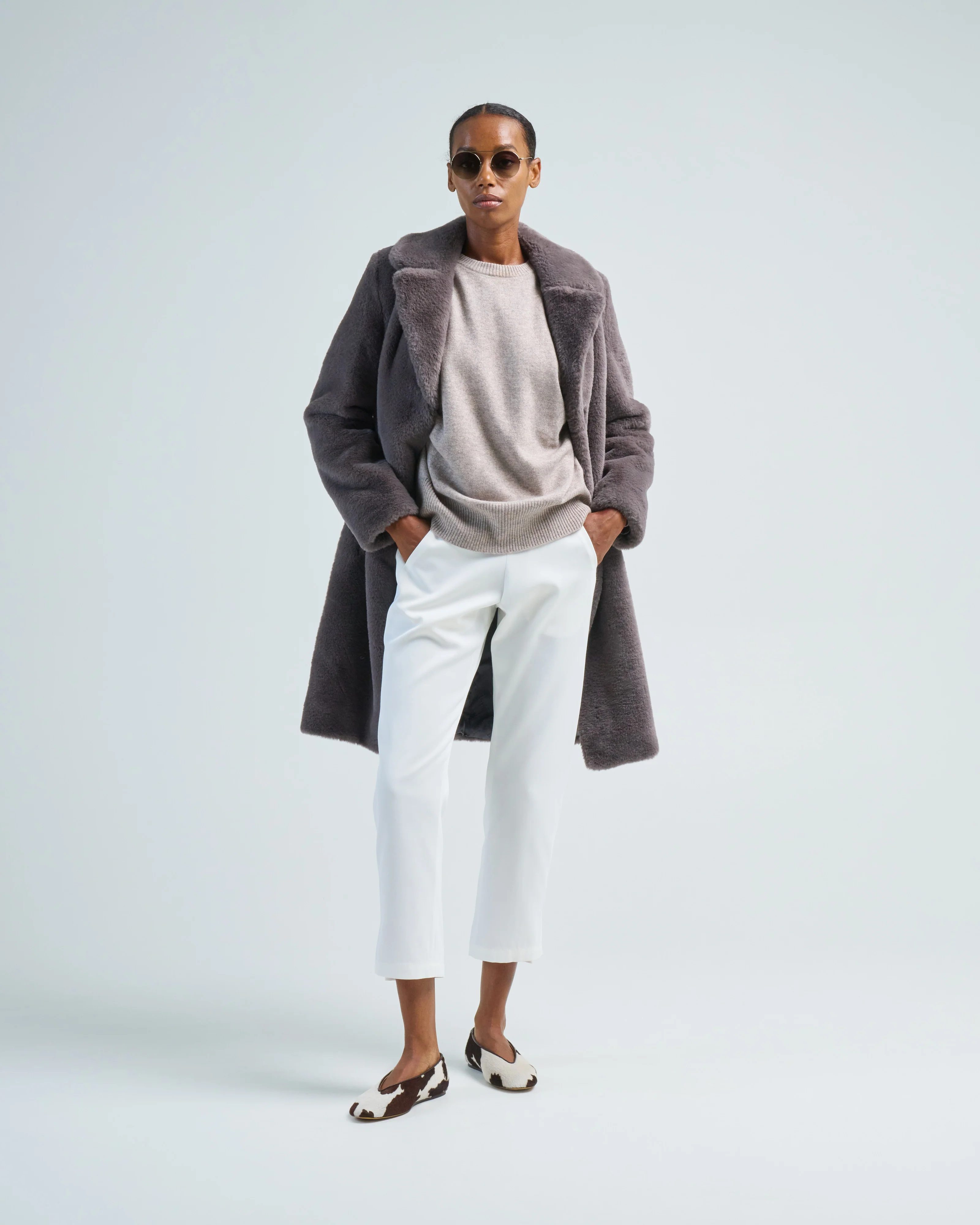 soft faux fur long coat - Image 3
