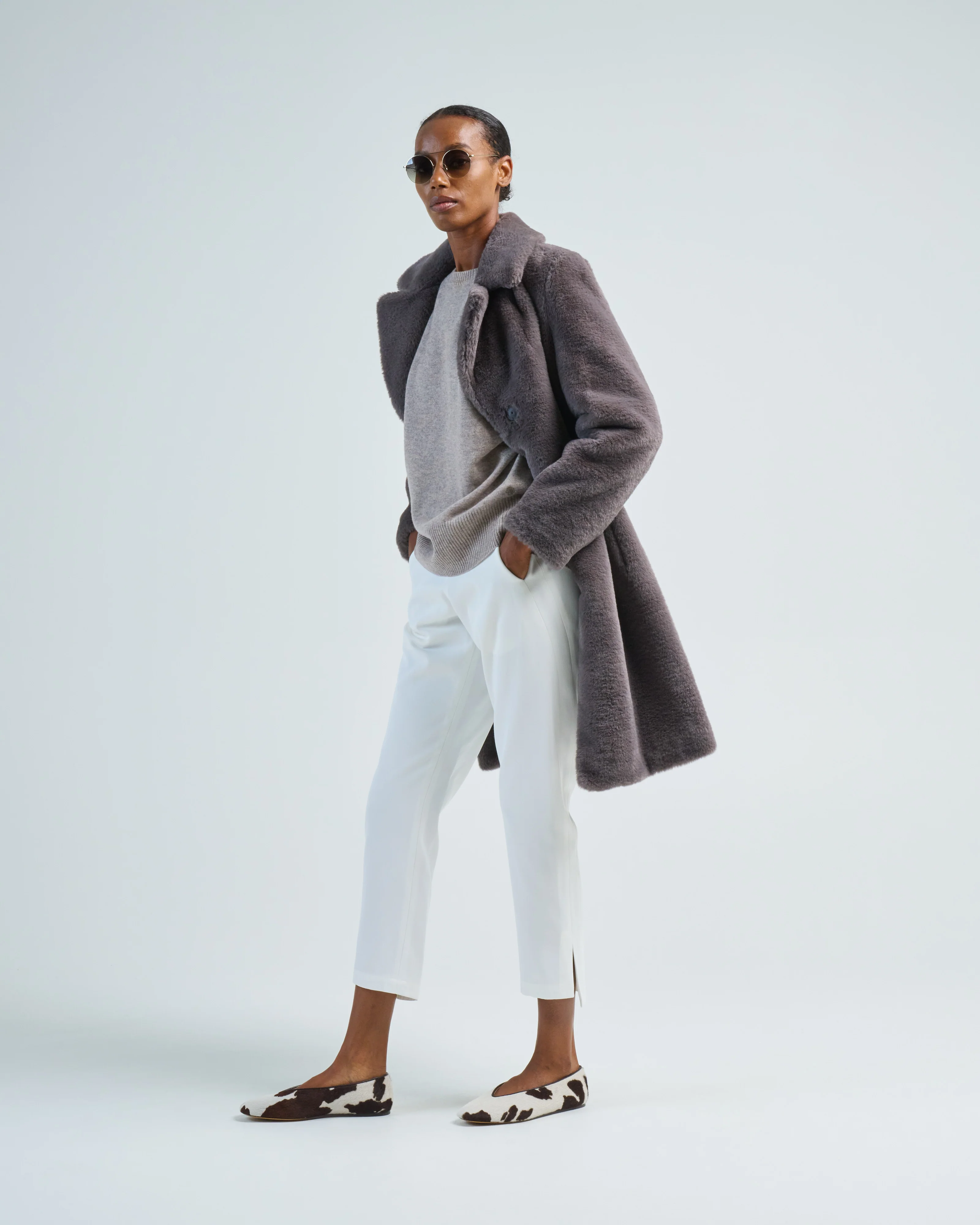 soft faux fur long coat - Image 4