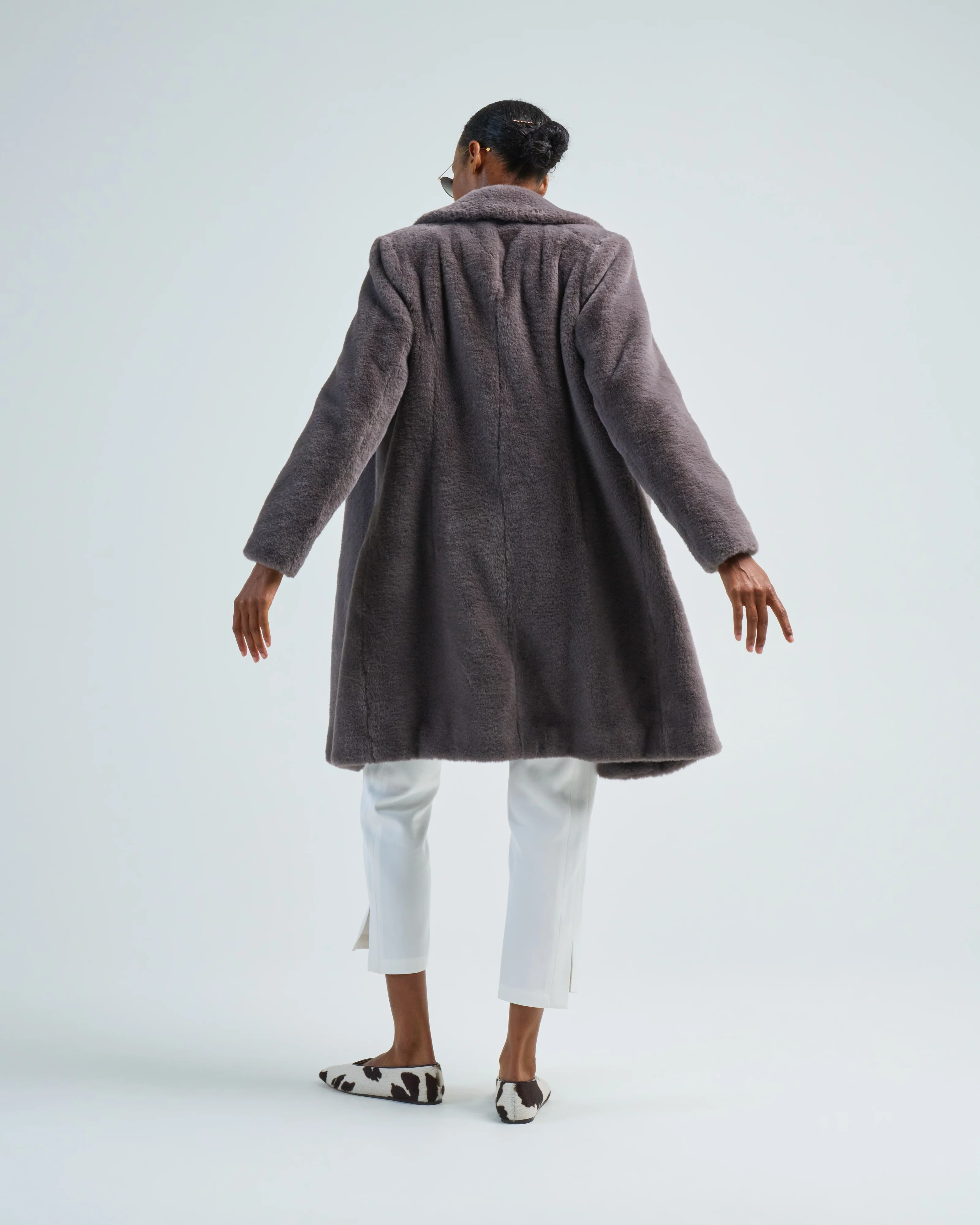 soft faux fur long coat - Image 5