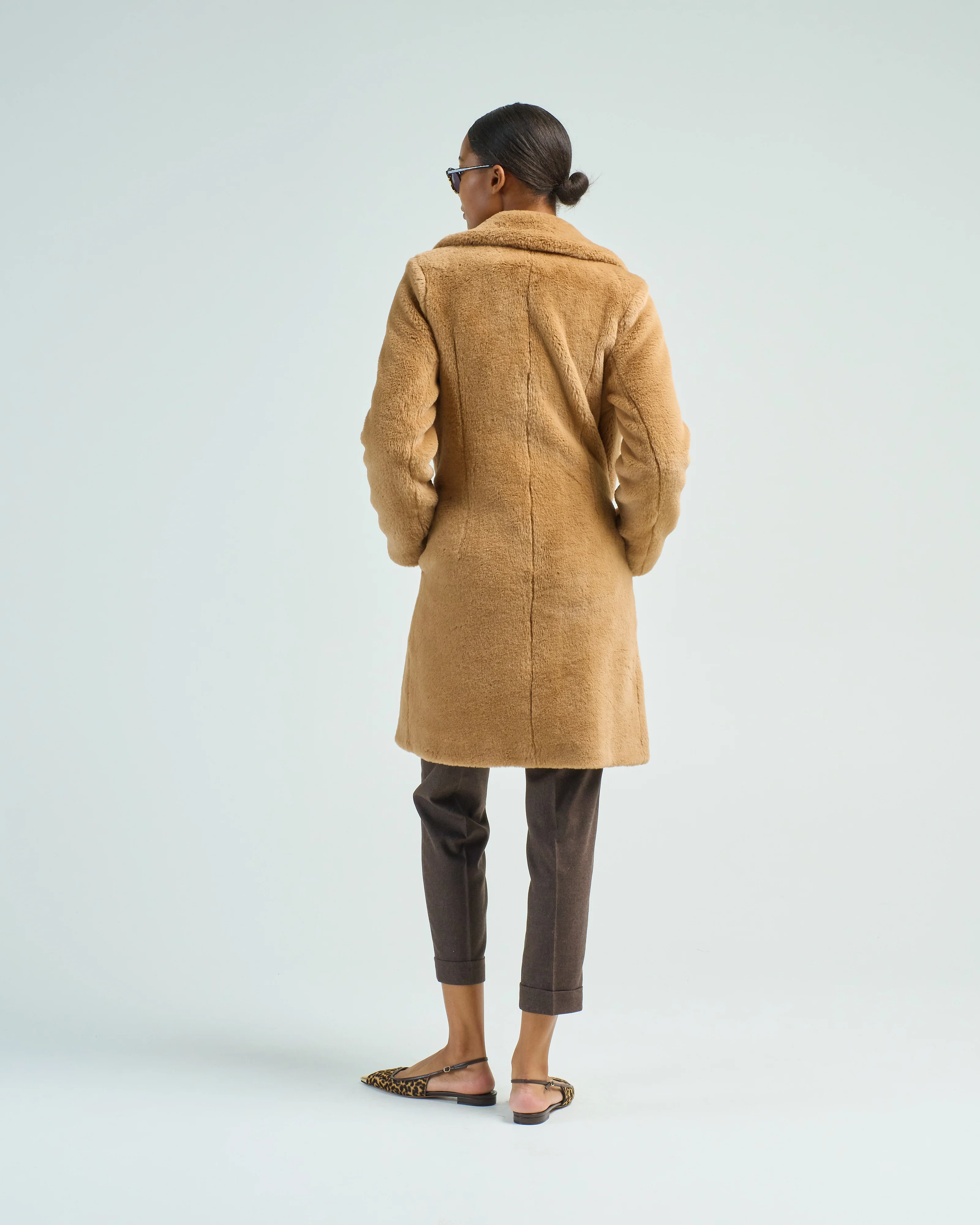 soft faux fur long coat - Image 4