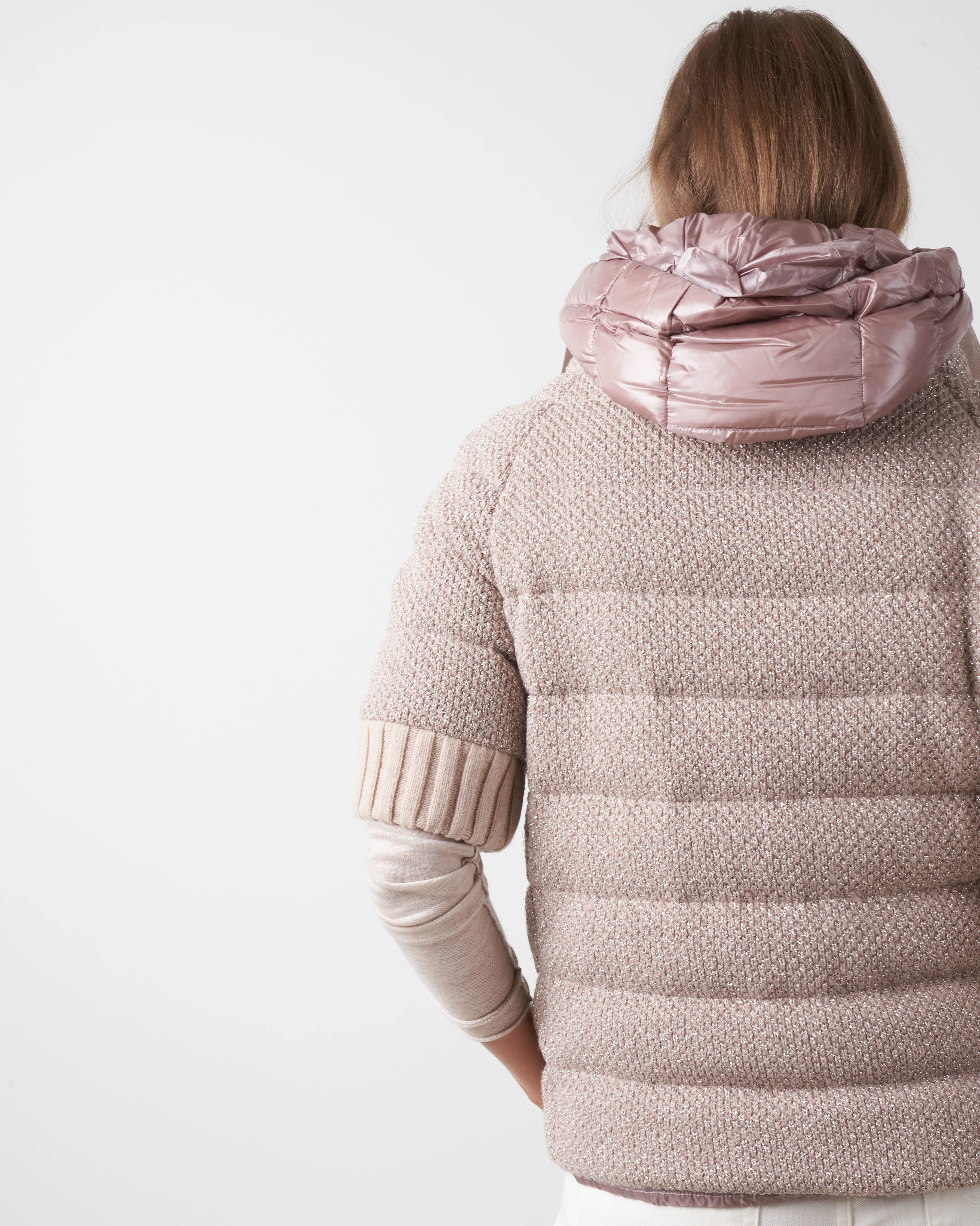 sparkly knit cap sleeve - blush - Image 2