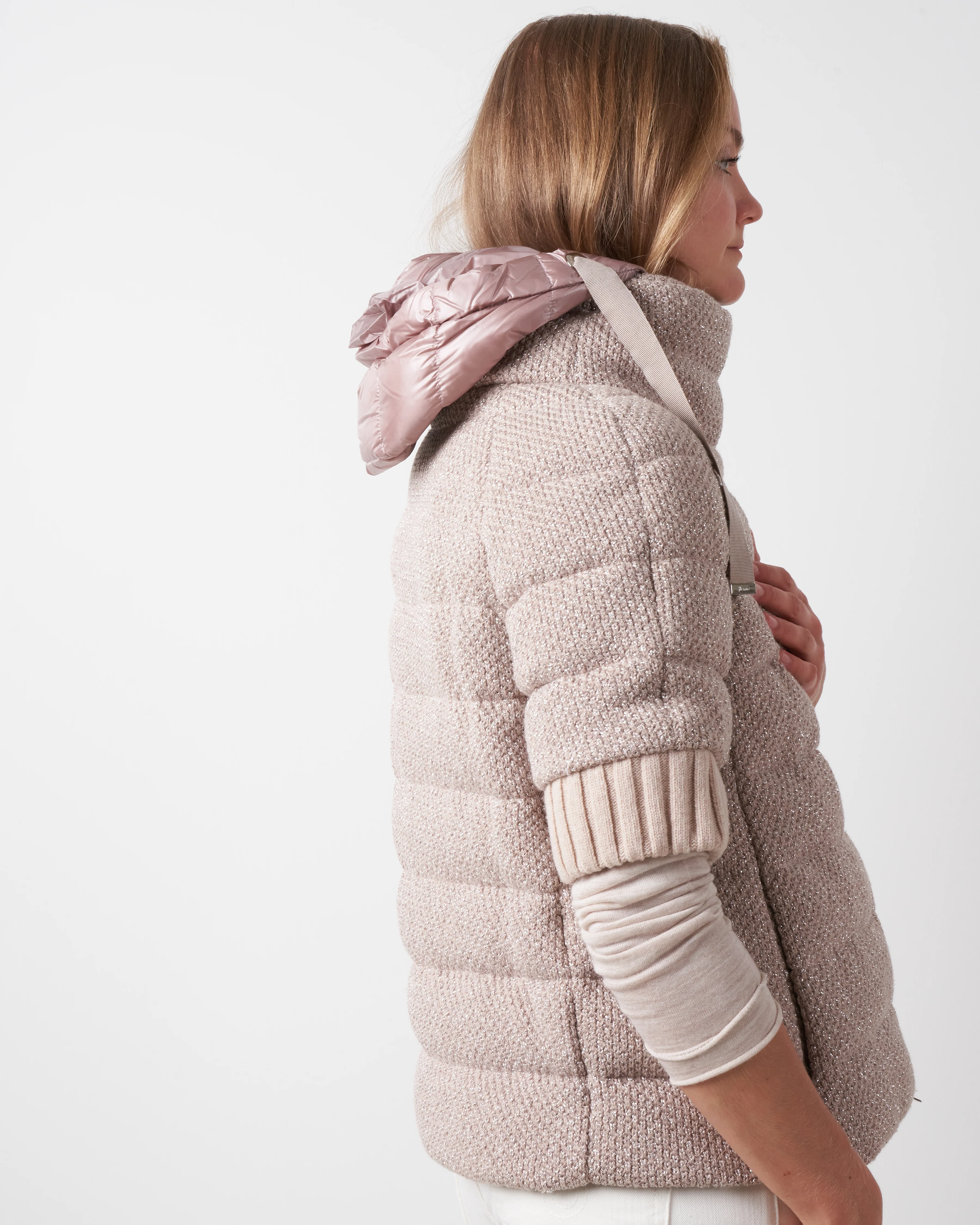 sparkly knit cap sleeve - blush - Image 3