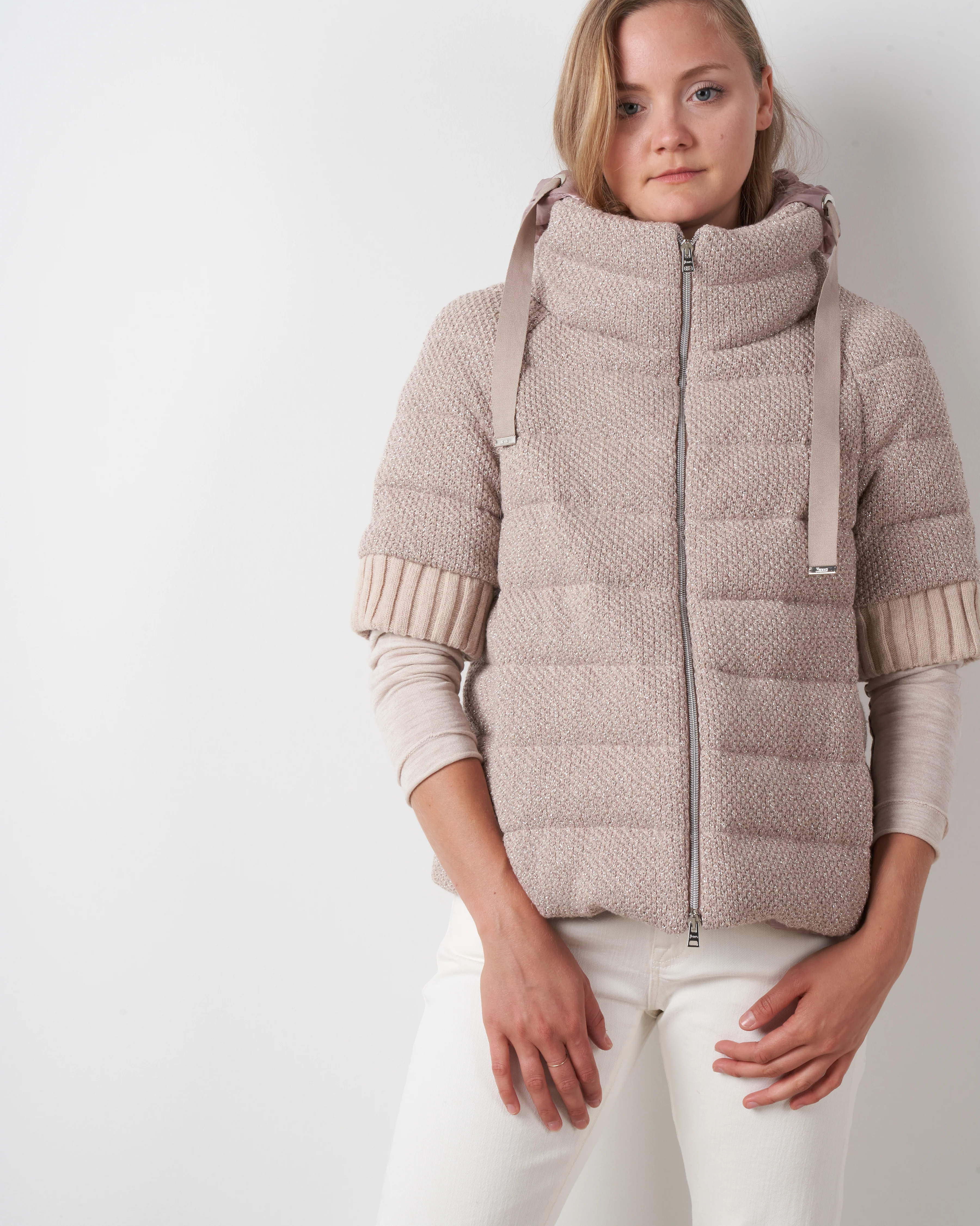 sparkly knit cap sleeve - blush - Image 4