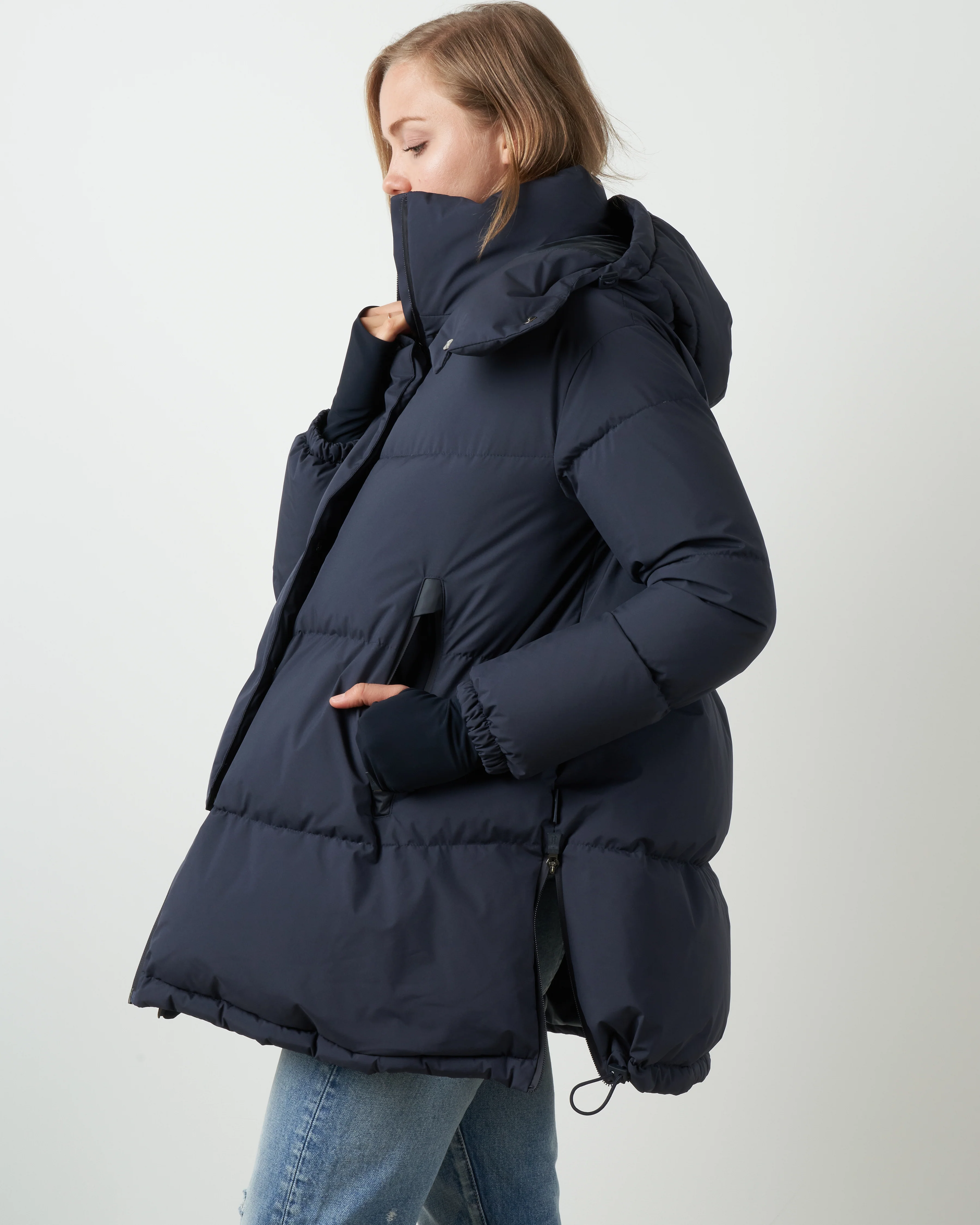 two-layer laminar puffer coat - blue - Image 2