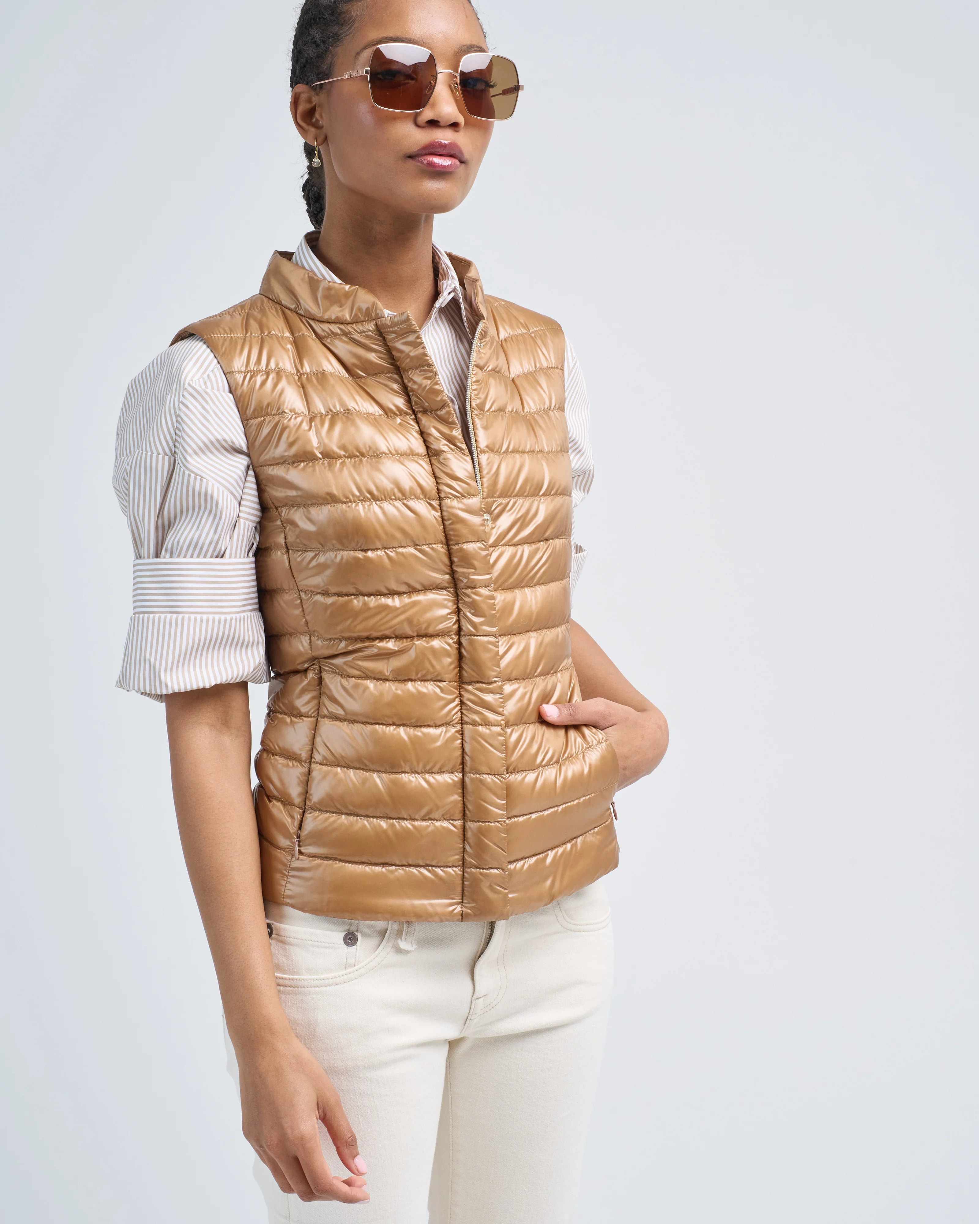 vera classic nylon fitted vest - Image 5