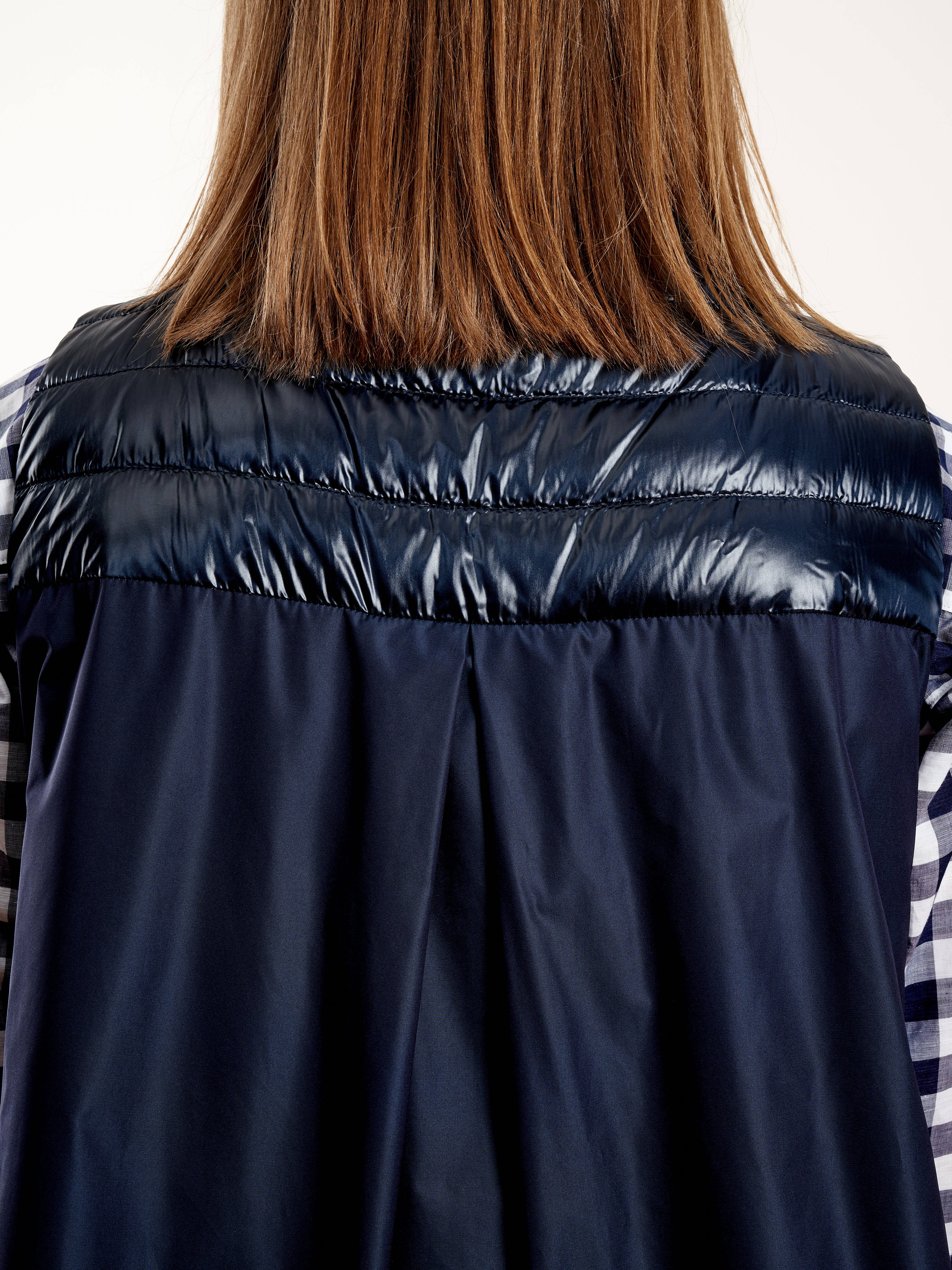 vest w/taffeta back - navy - Image 6