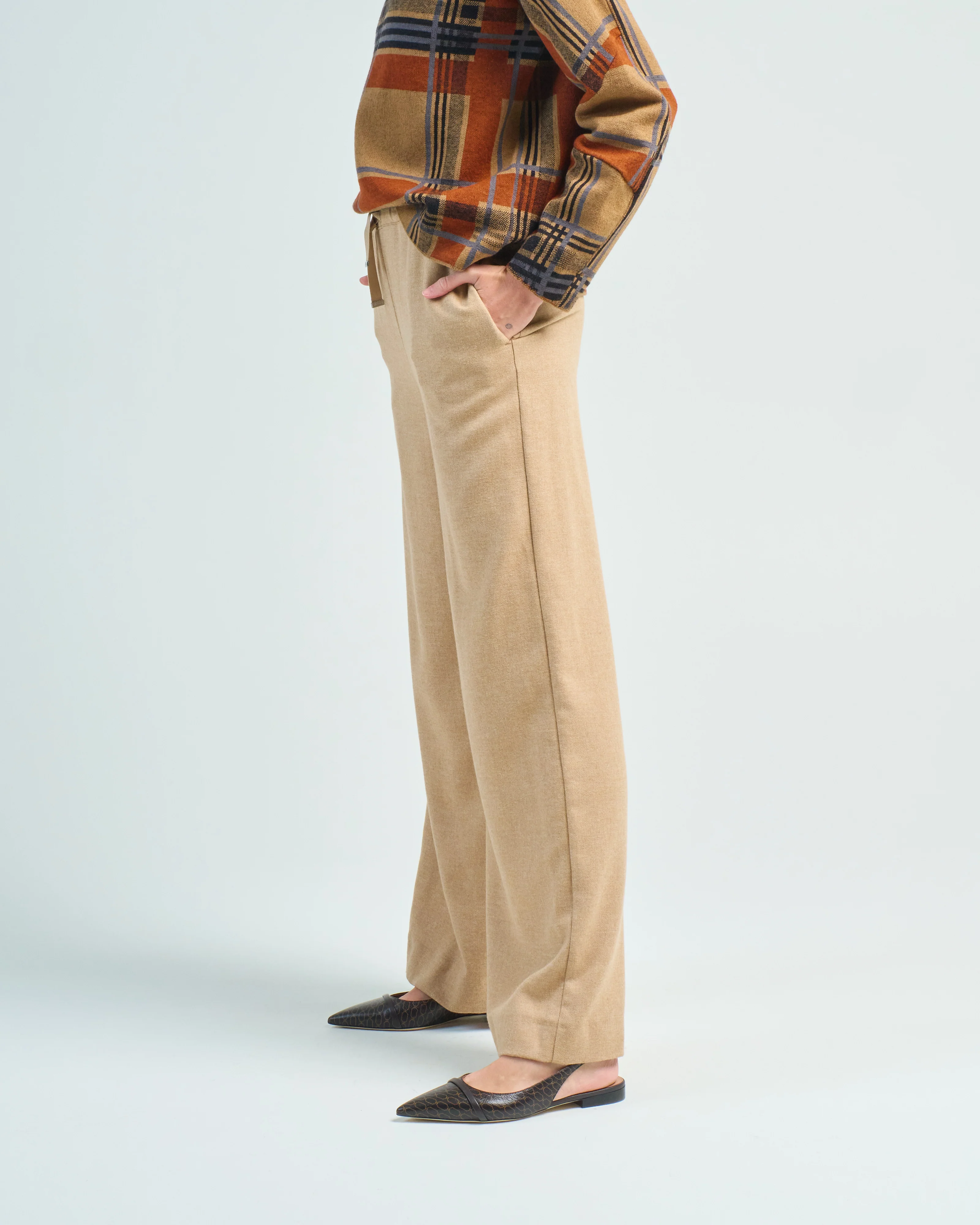 wool blend twill pants - Image 3