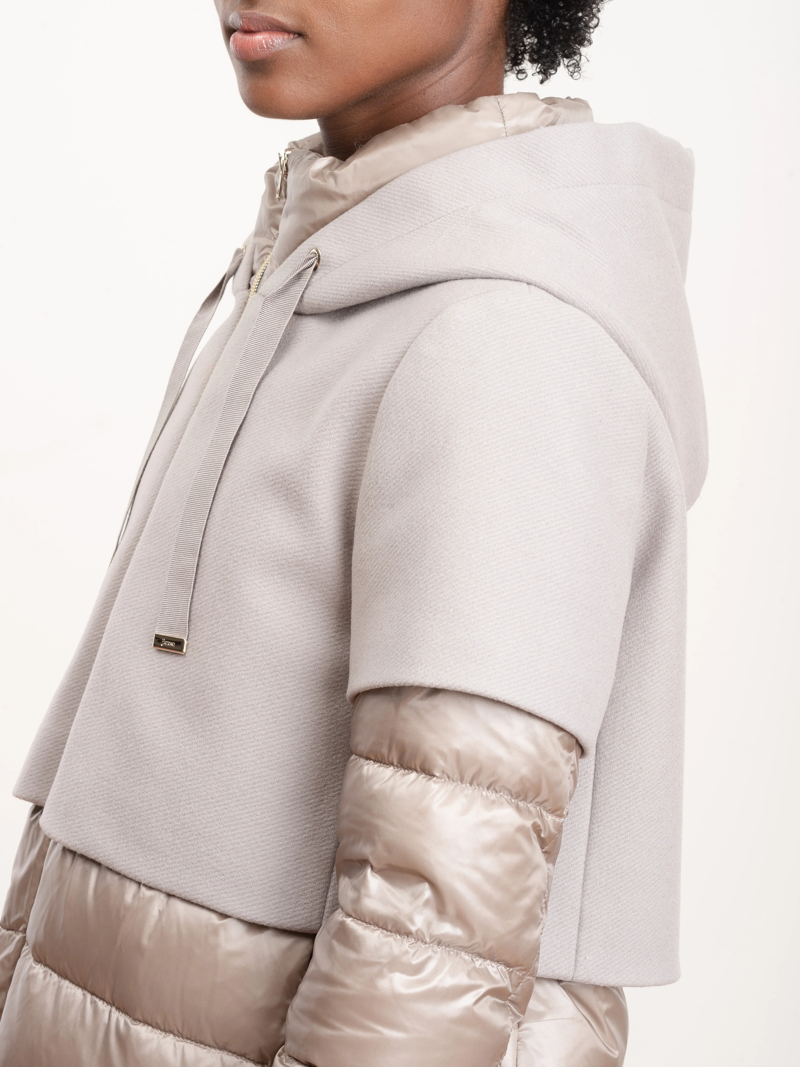 wool short jacket with hood - Image 5