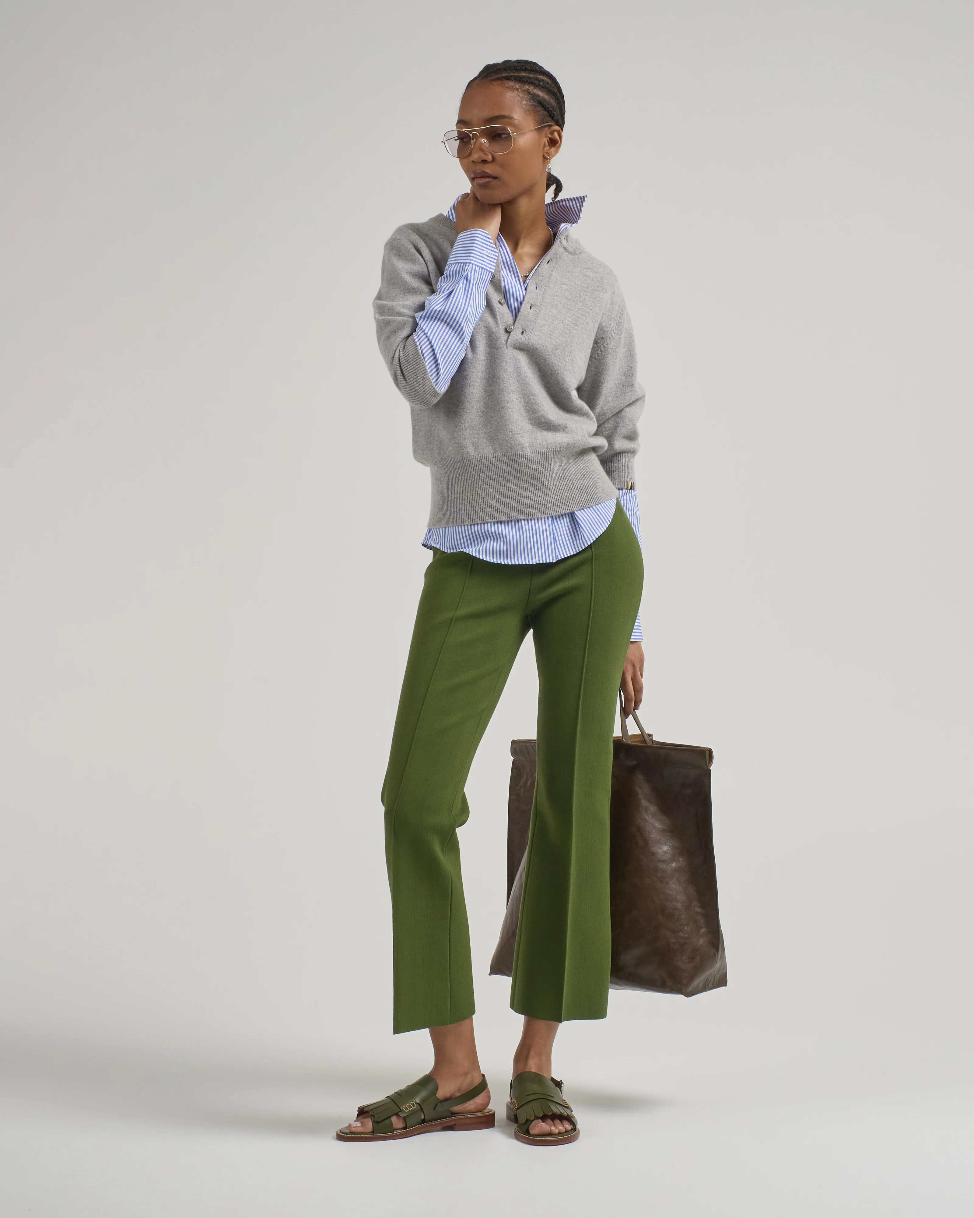 tonal stripe kick pant - Image 2