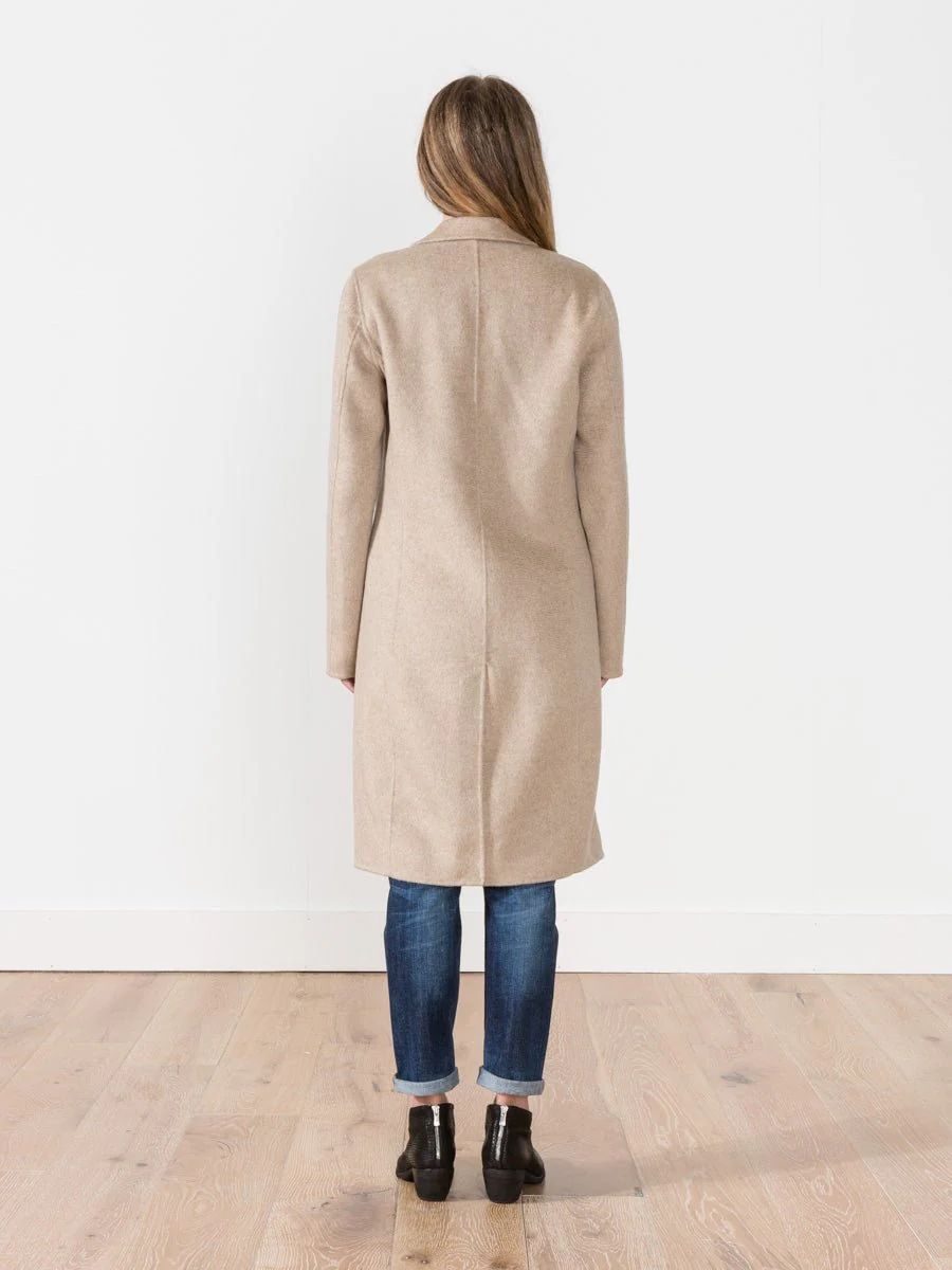 long button coat - beige - Image 4