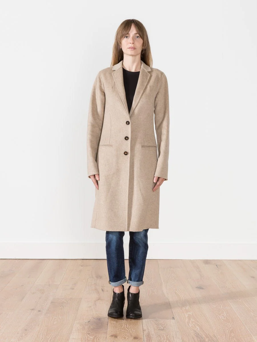 long button coat - beige - Image 6