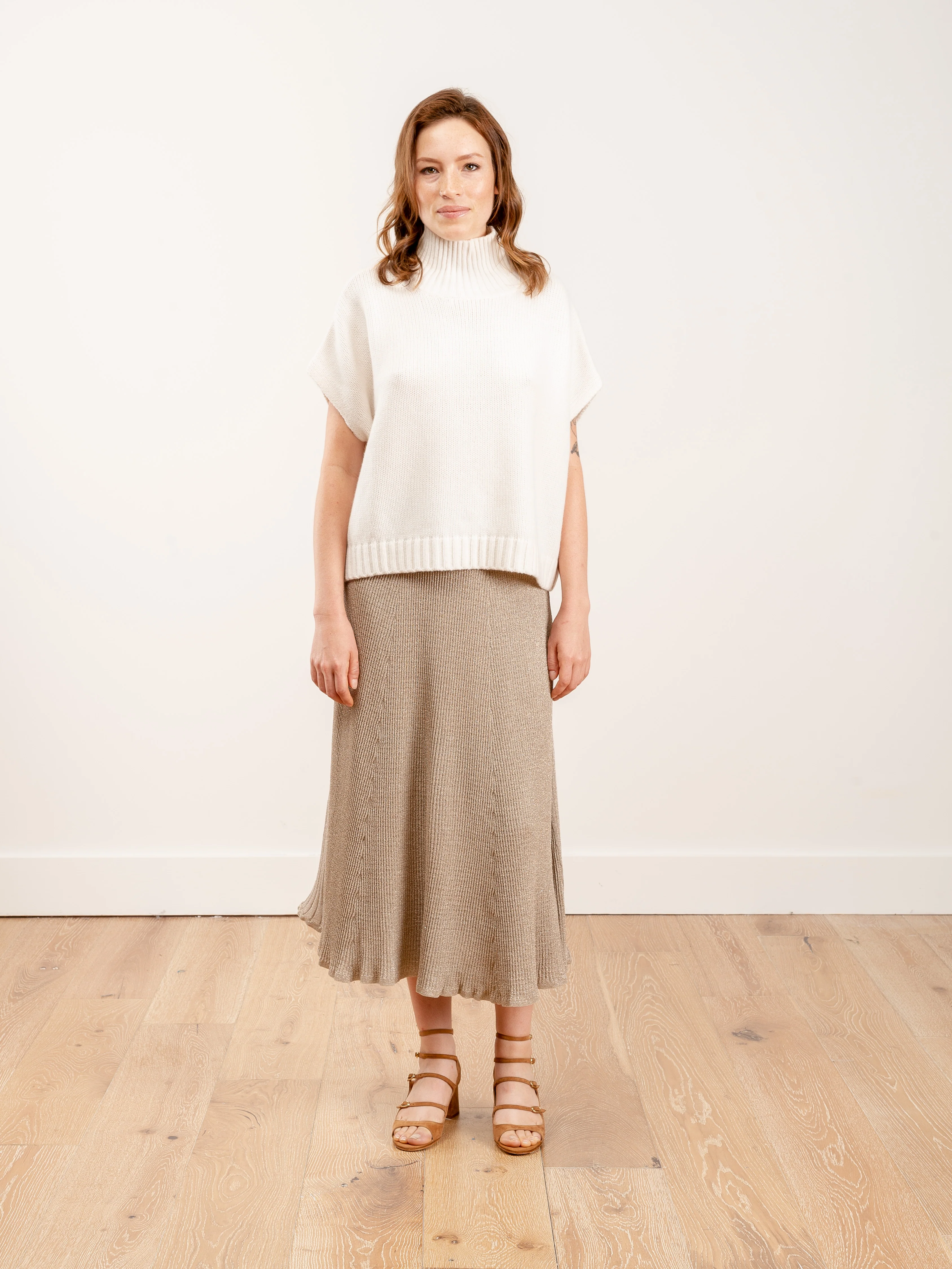 high collar short cape - ivoire - Image 2
