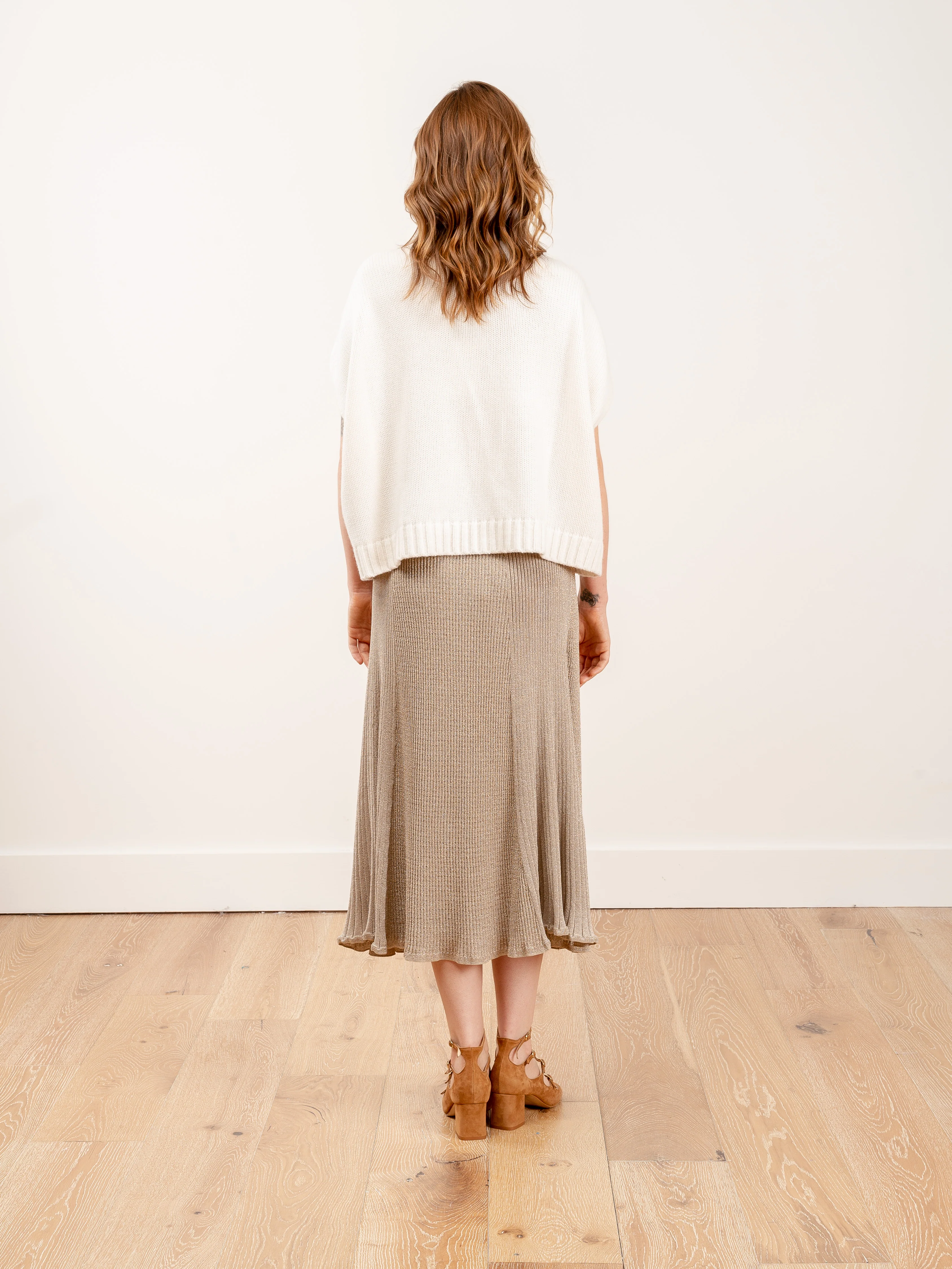 high collar short cape - ivoire - Image 3
