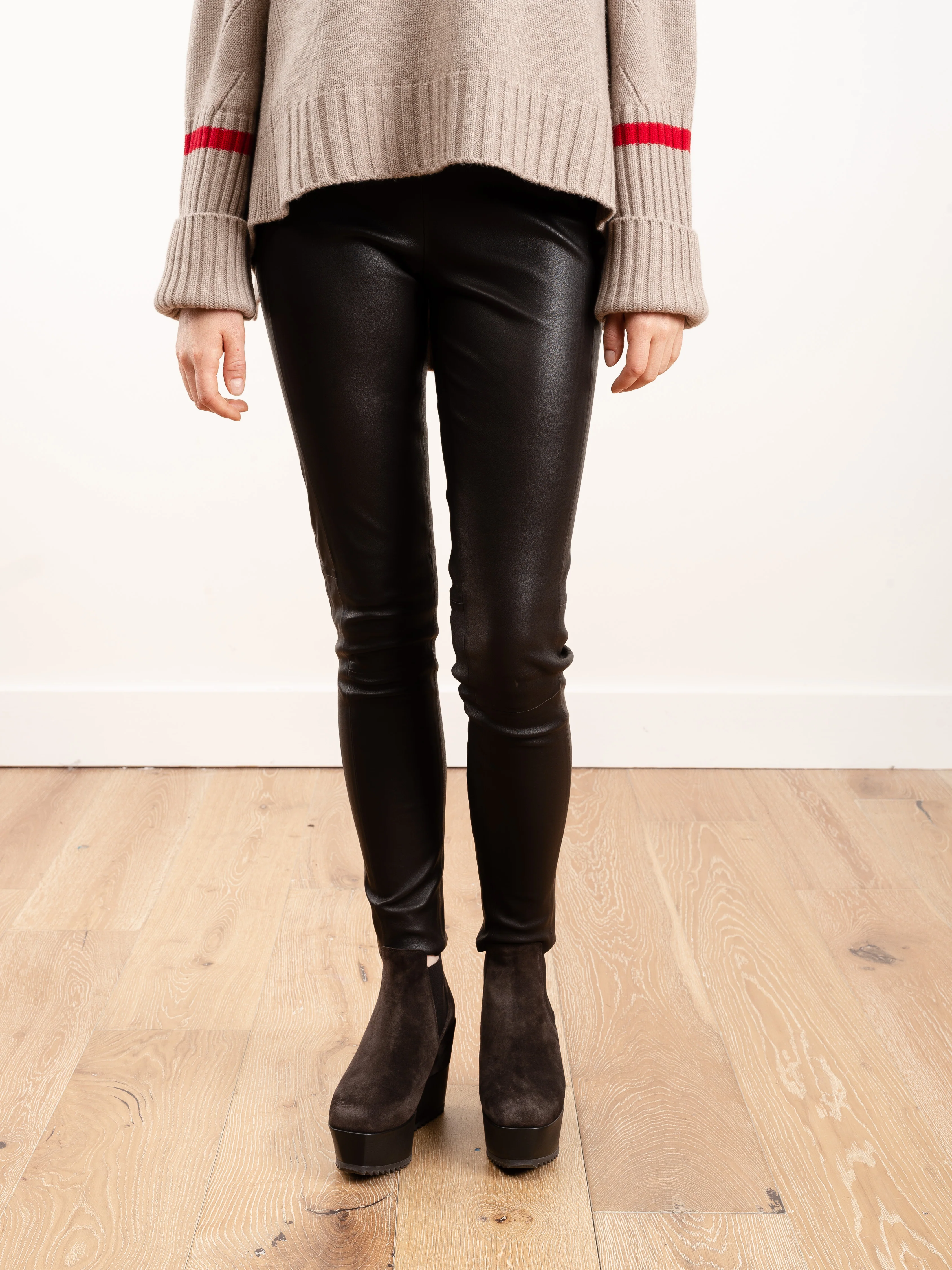 leather legging - mocha