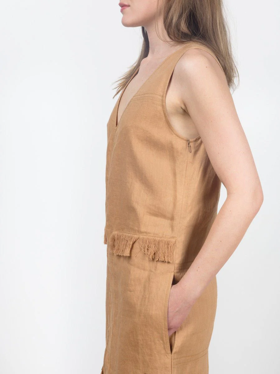 vest dress - saddle bronze - Image 4