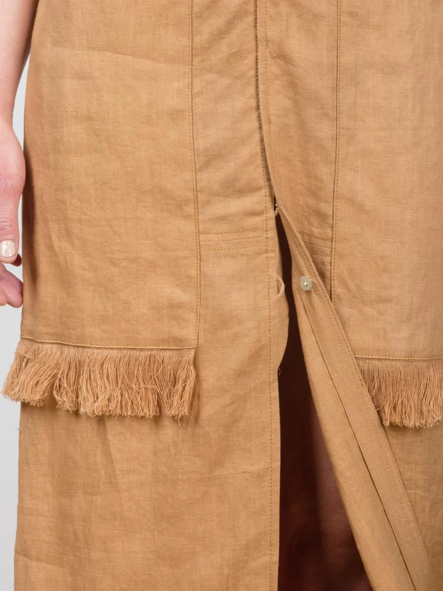 vest dress - saddle bronze - Image 5