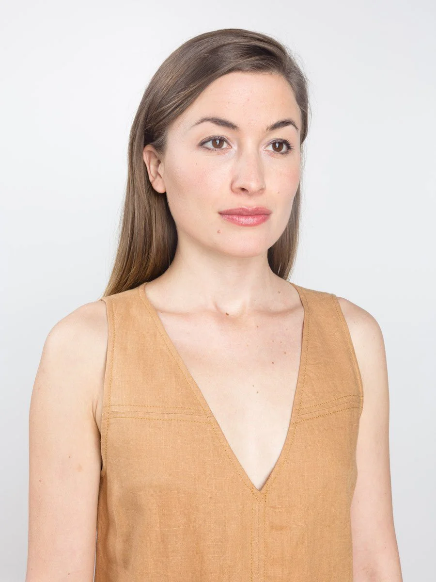 vest dress - saddle bronze - Image 7