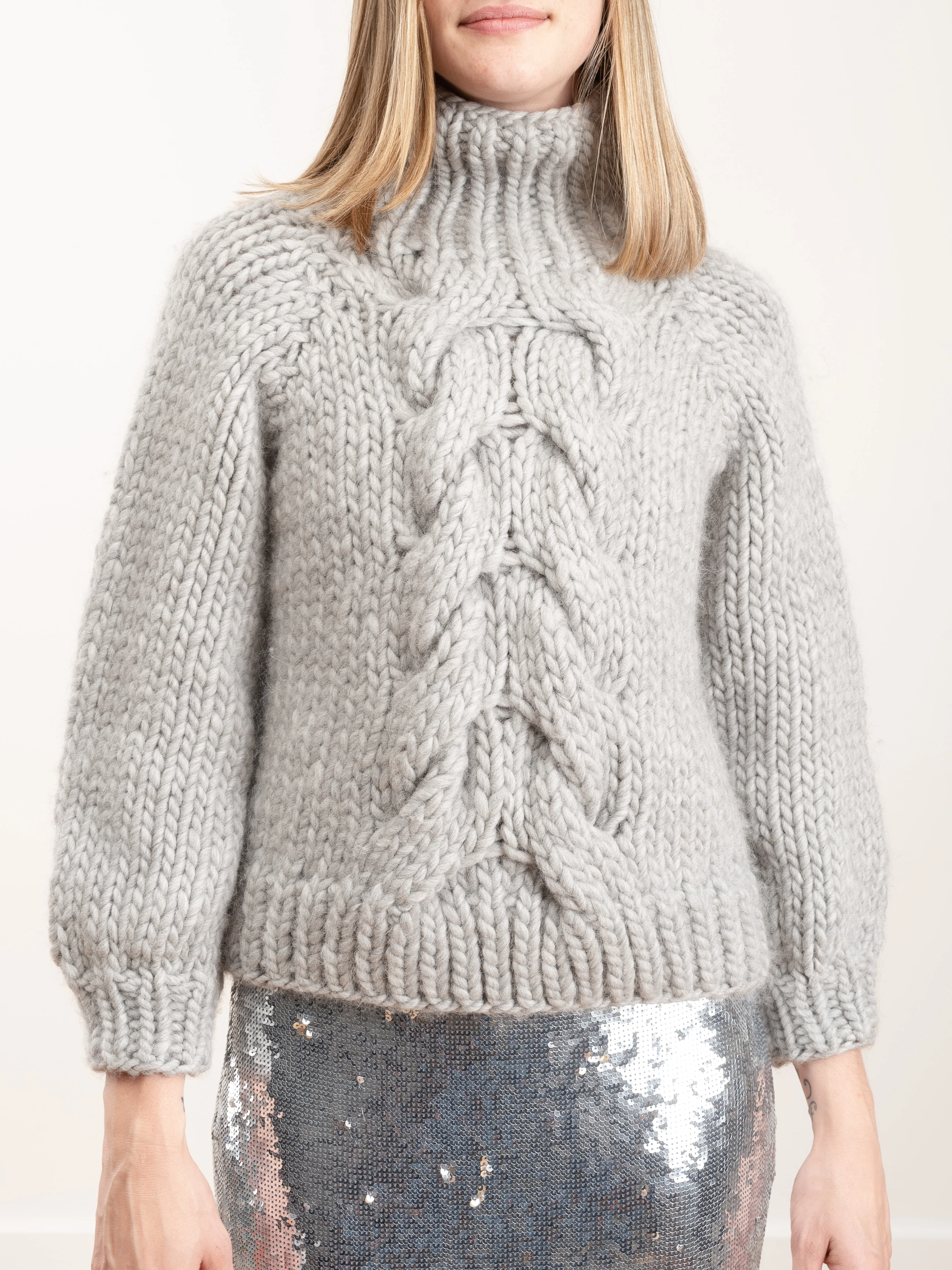 cropped cable - light grey - Image 2
