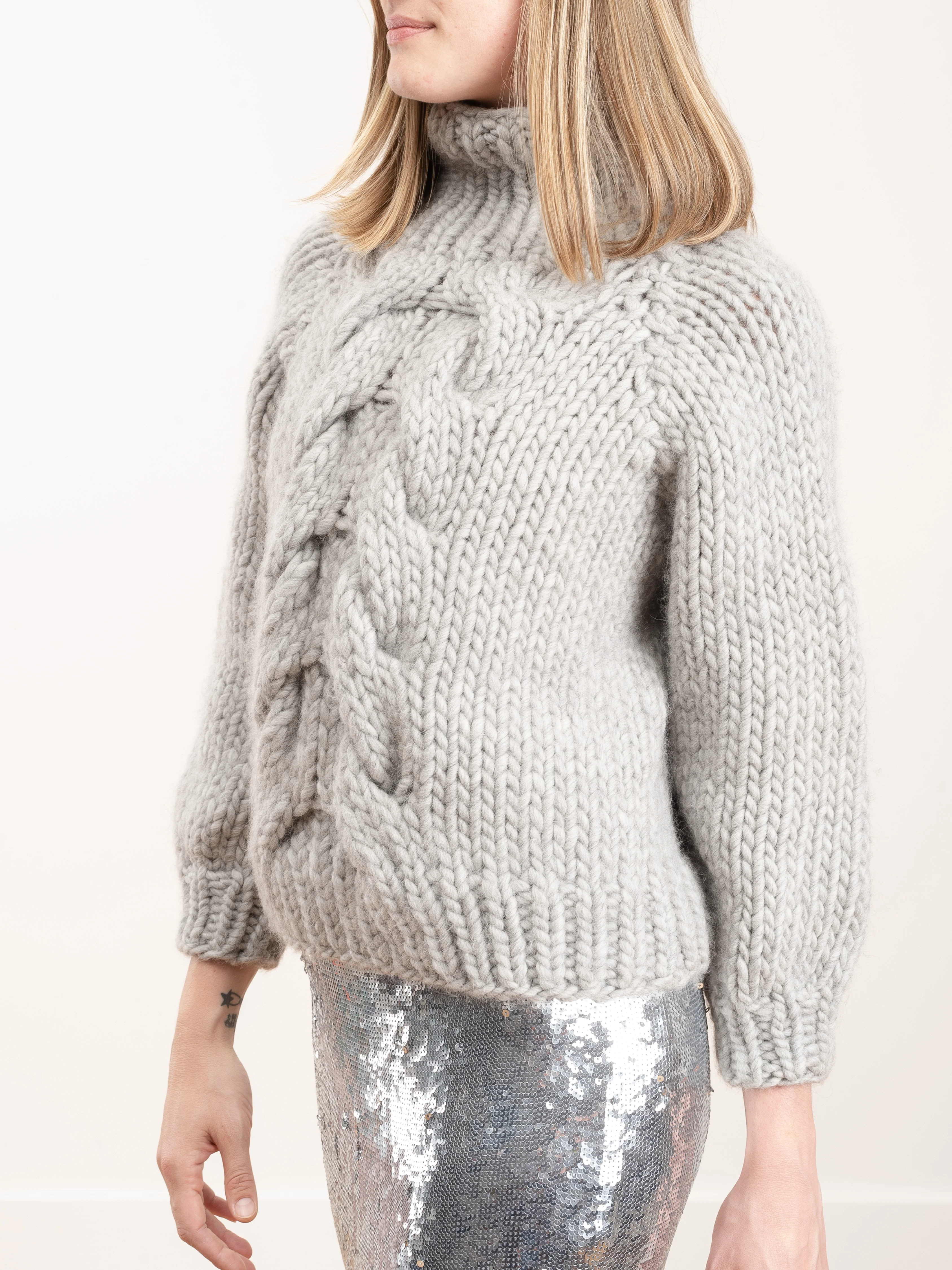 cropped cable - light grey - Image 3