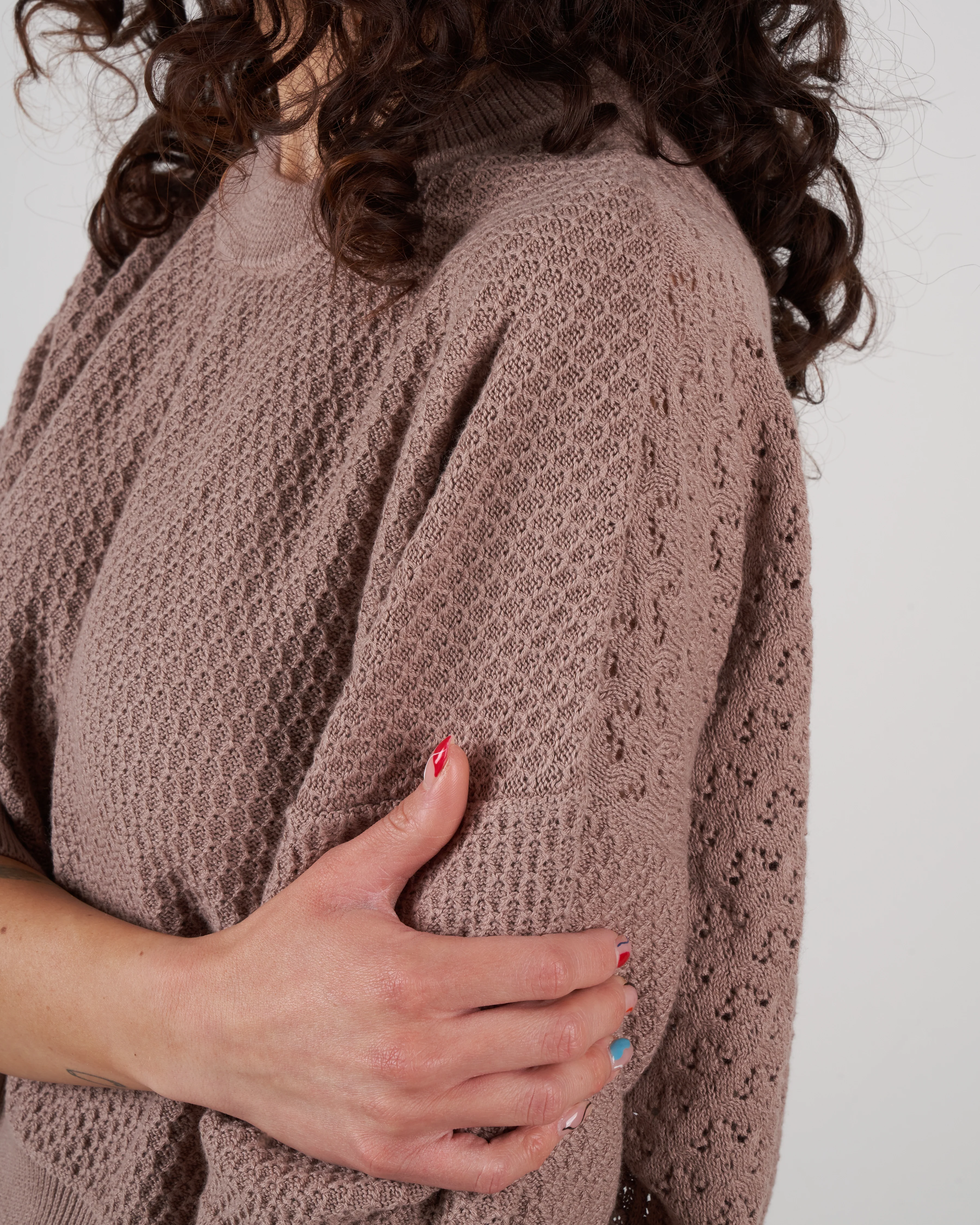 cropped jumper - almond - Image 5